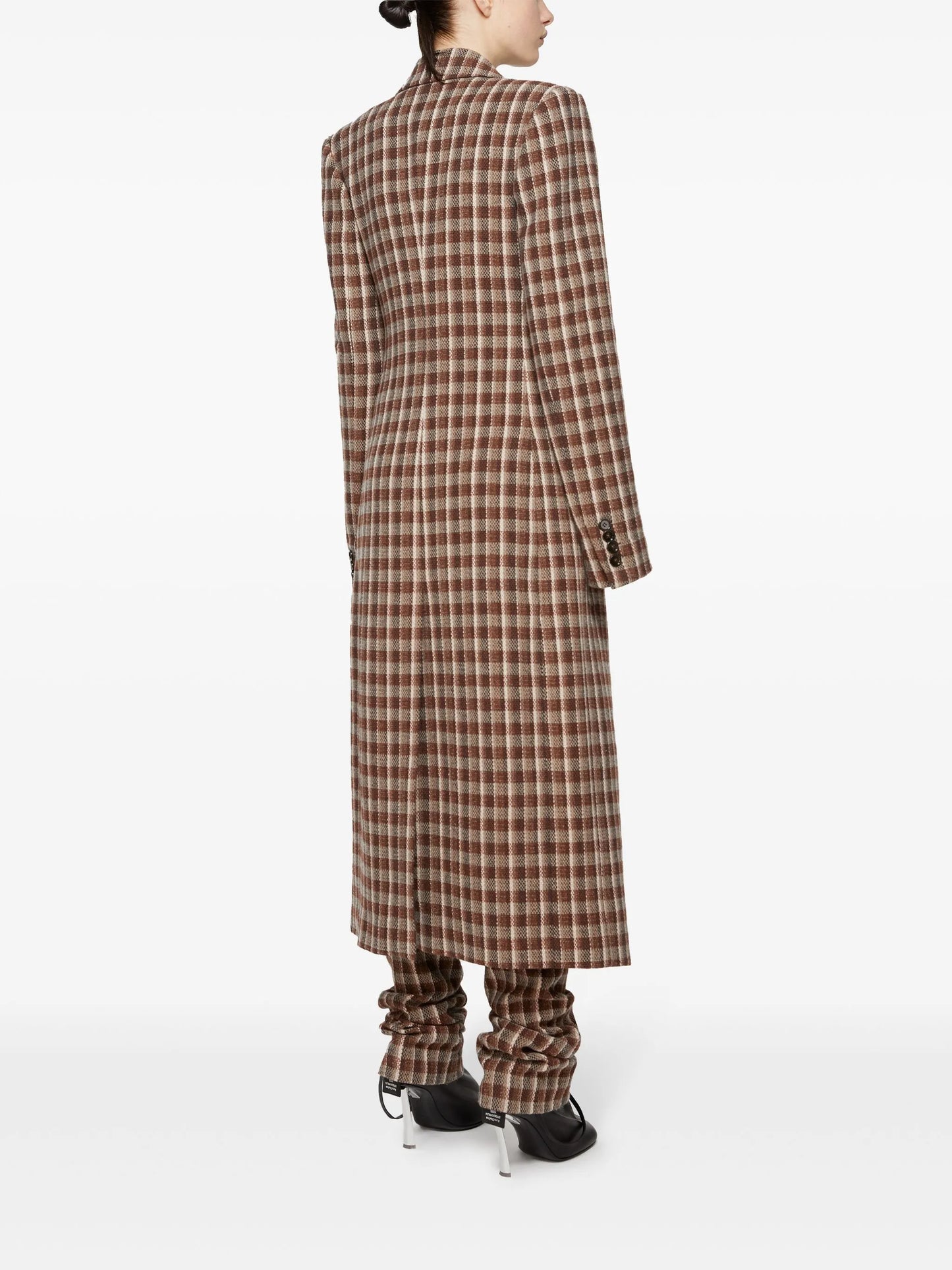 check-print coat