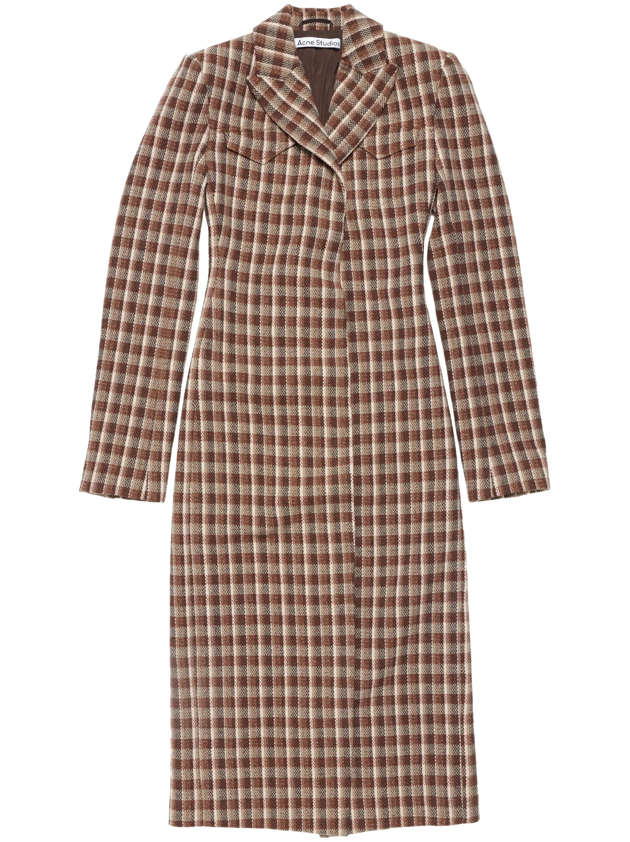 check-print coat