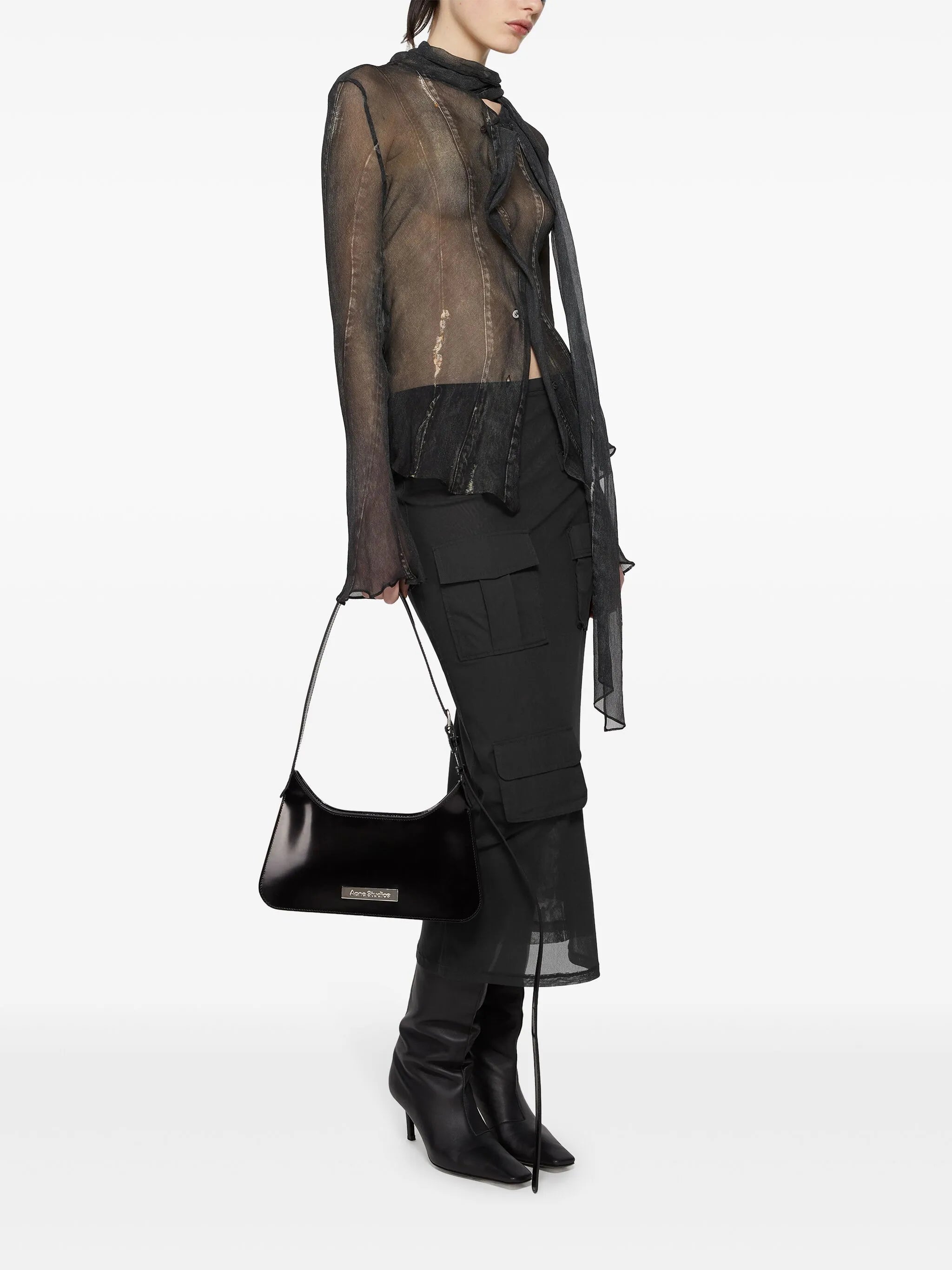 cargo mesh skirt