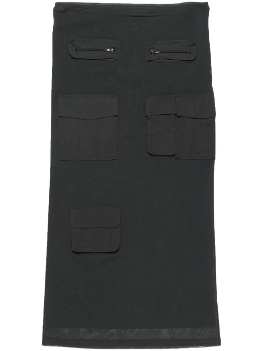 cargo mesh skirt