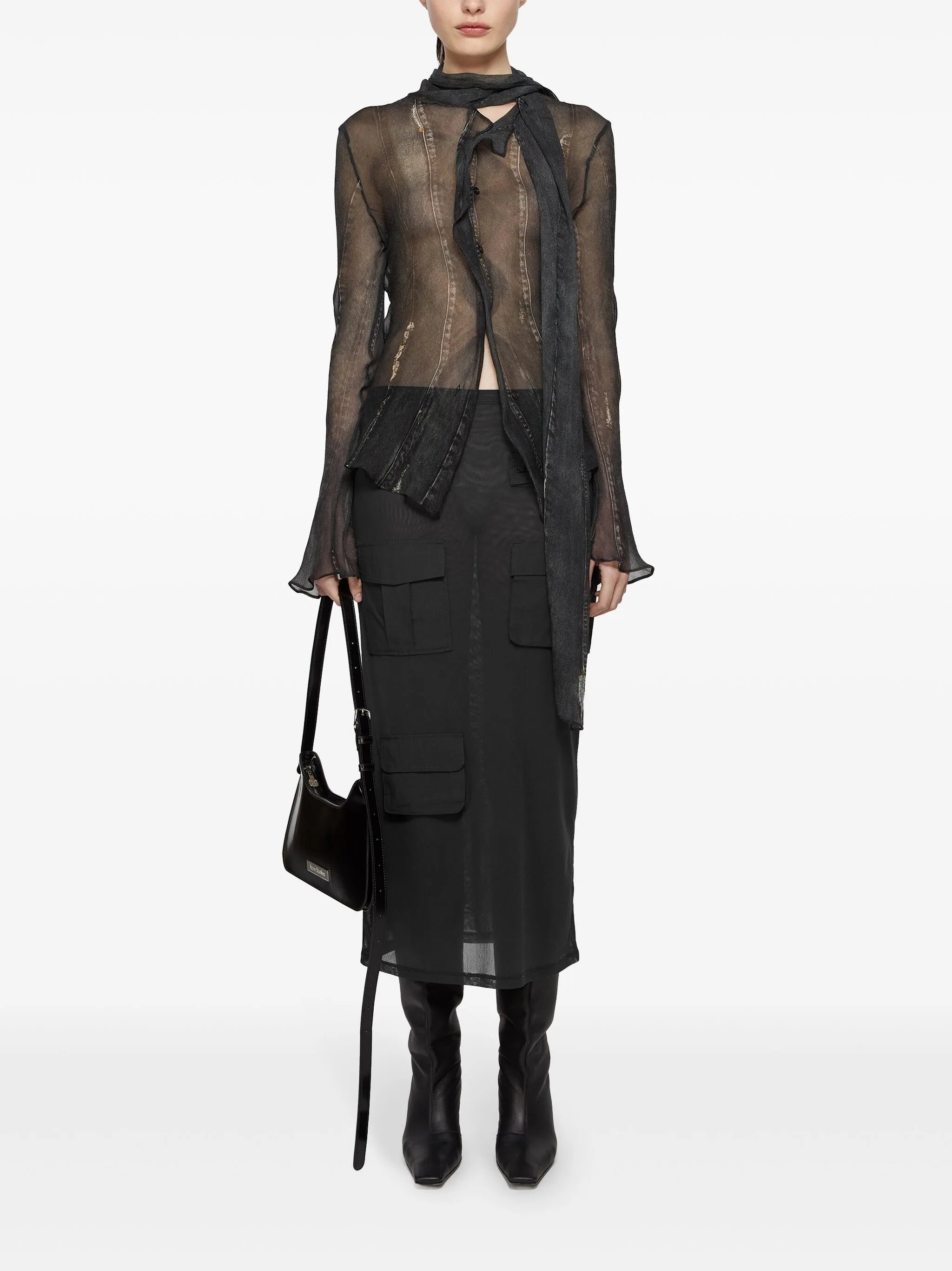 cargo mesh skirt