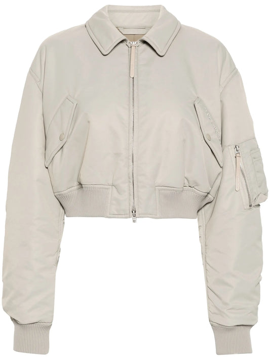 cropped padded bomber jacket