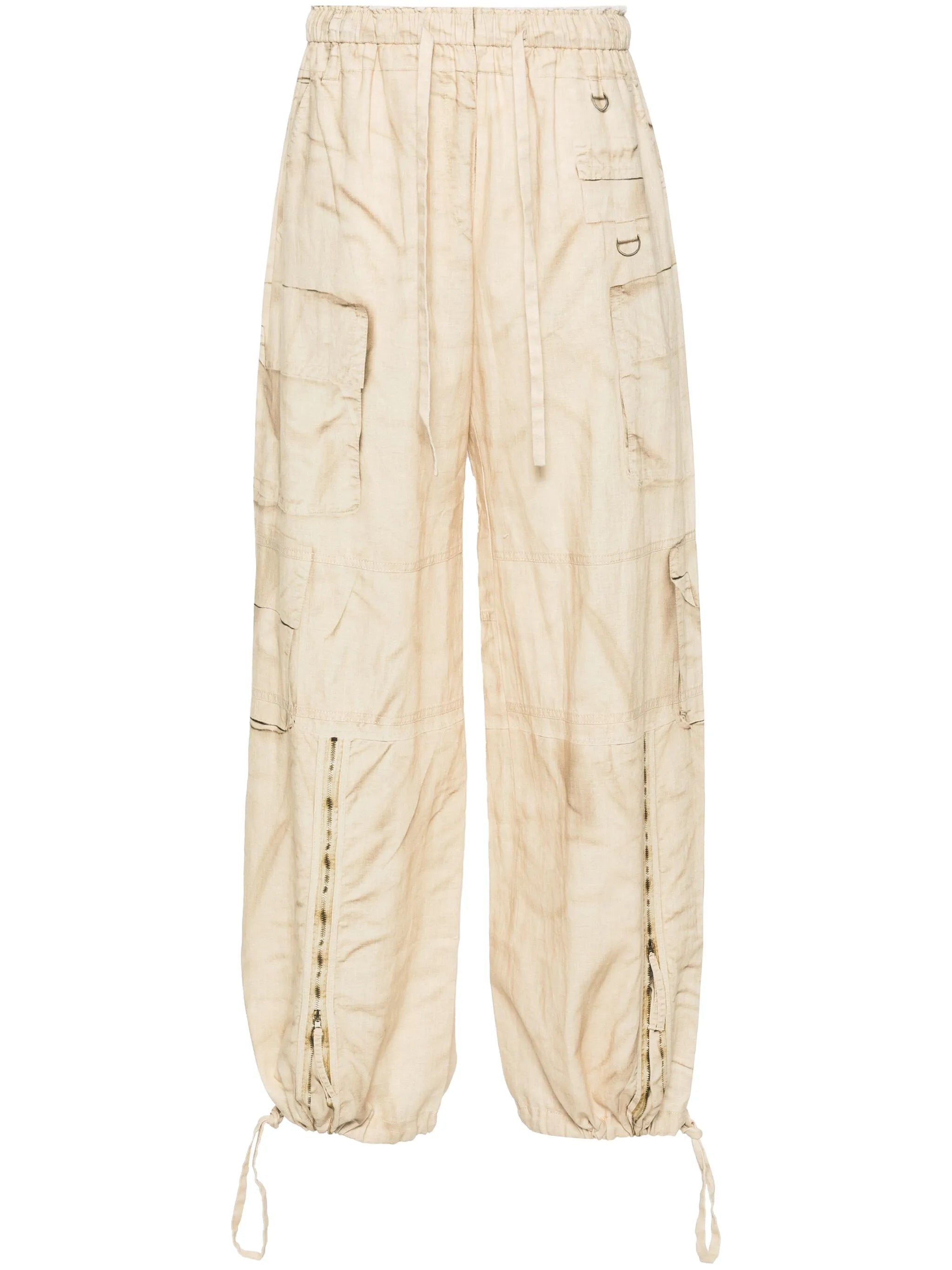 trompe l'oeil-print wide-leg trousers