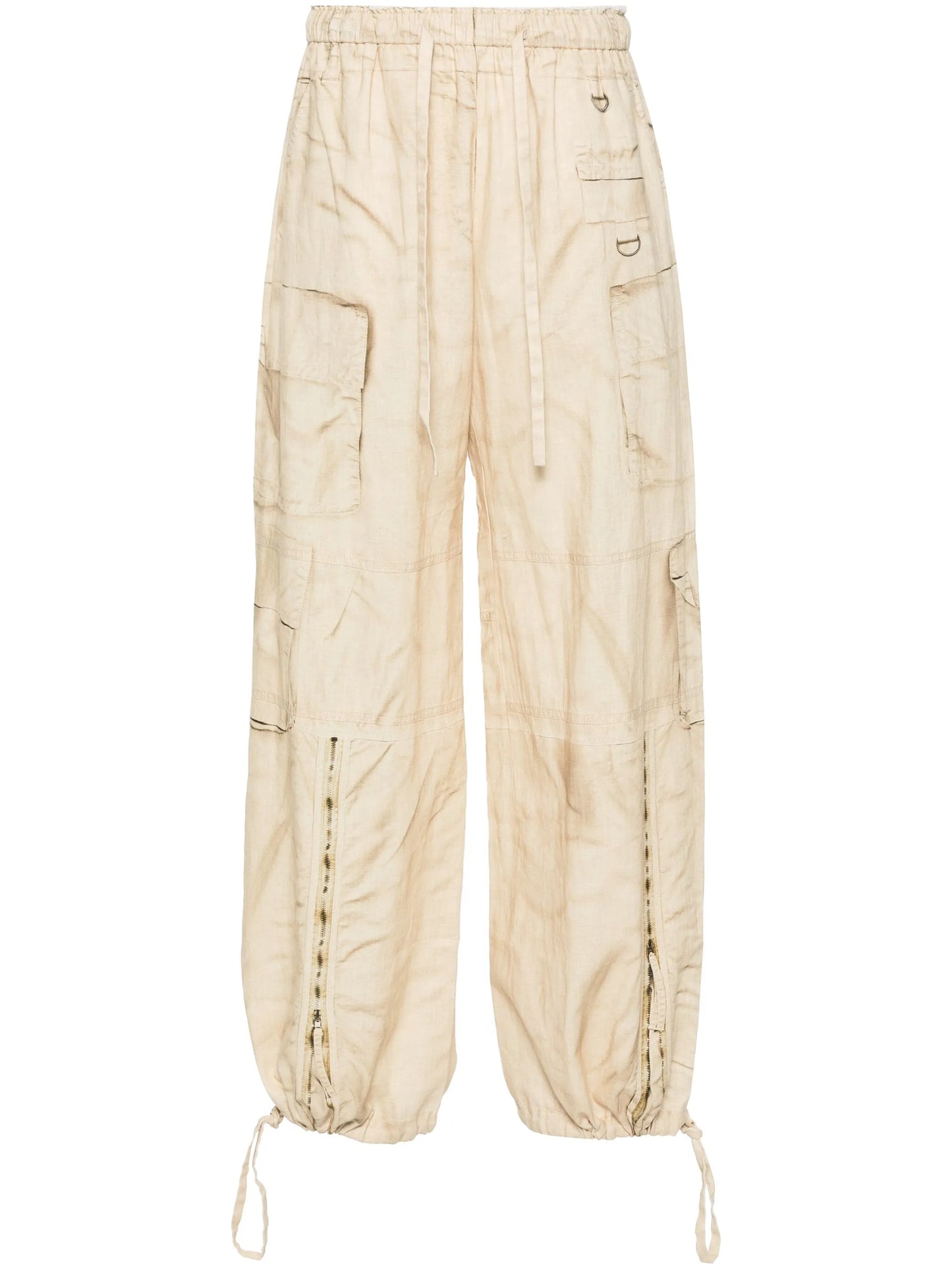 trompe l'oeil-print wide-leg trousers
