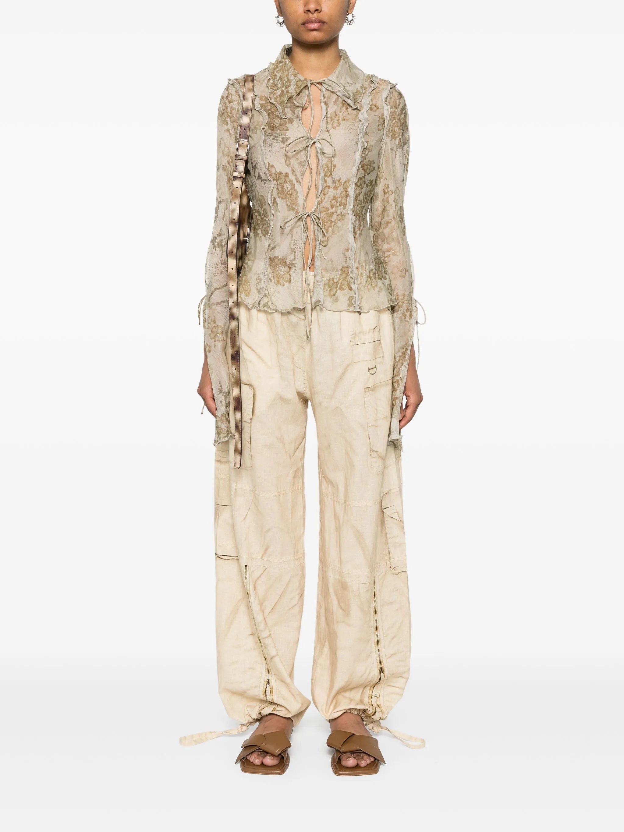 trompe l'oeil-print wide-leg trousers