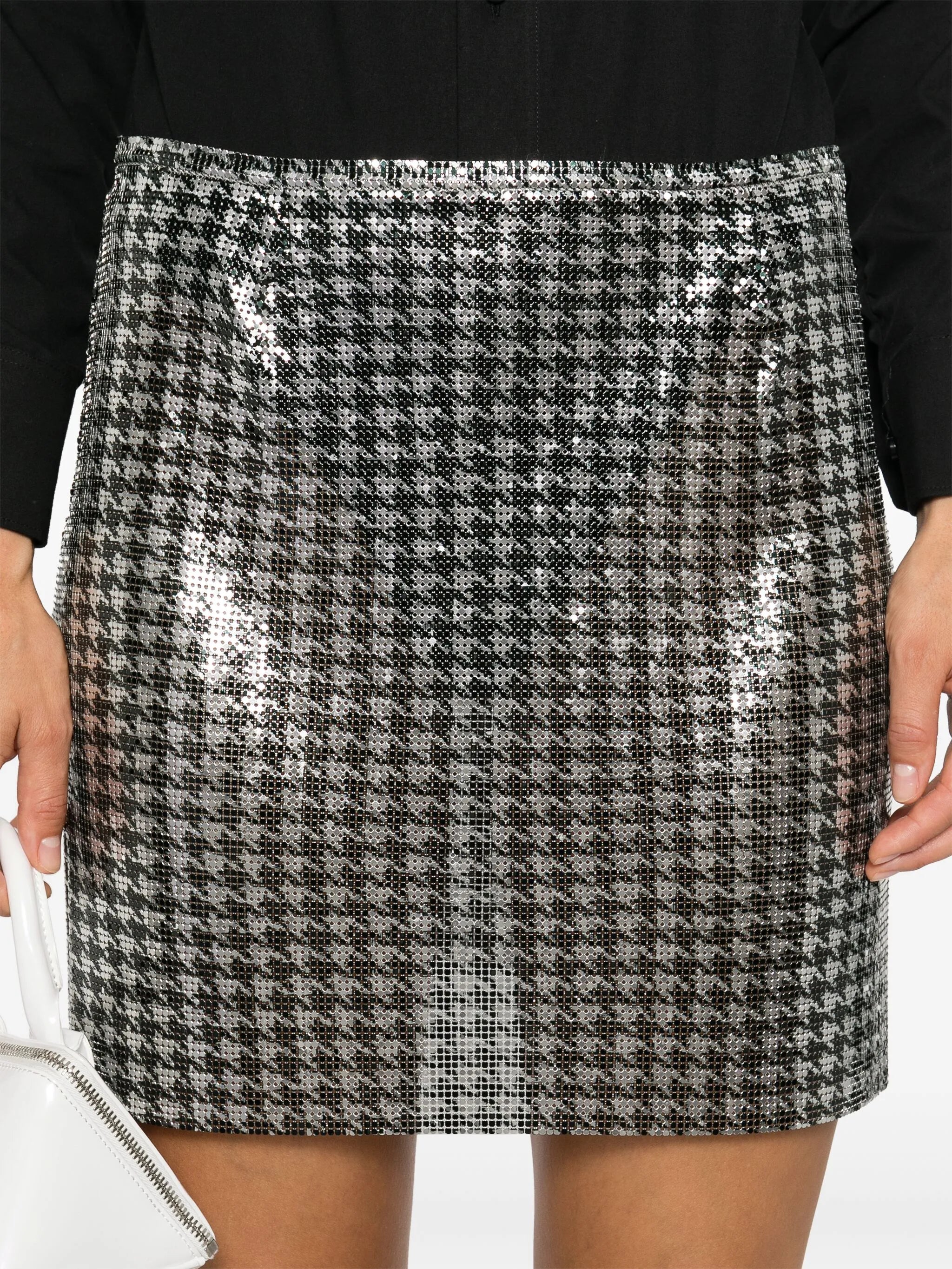 houndstooth mini skirt