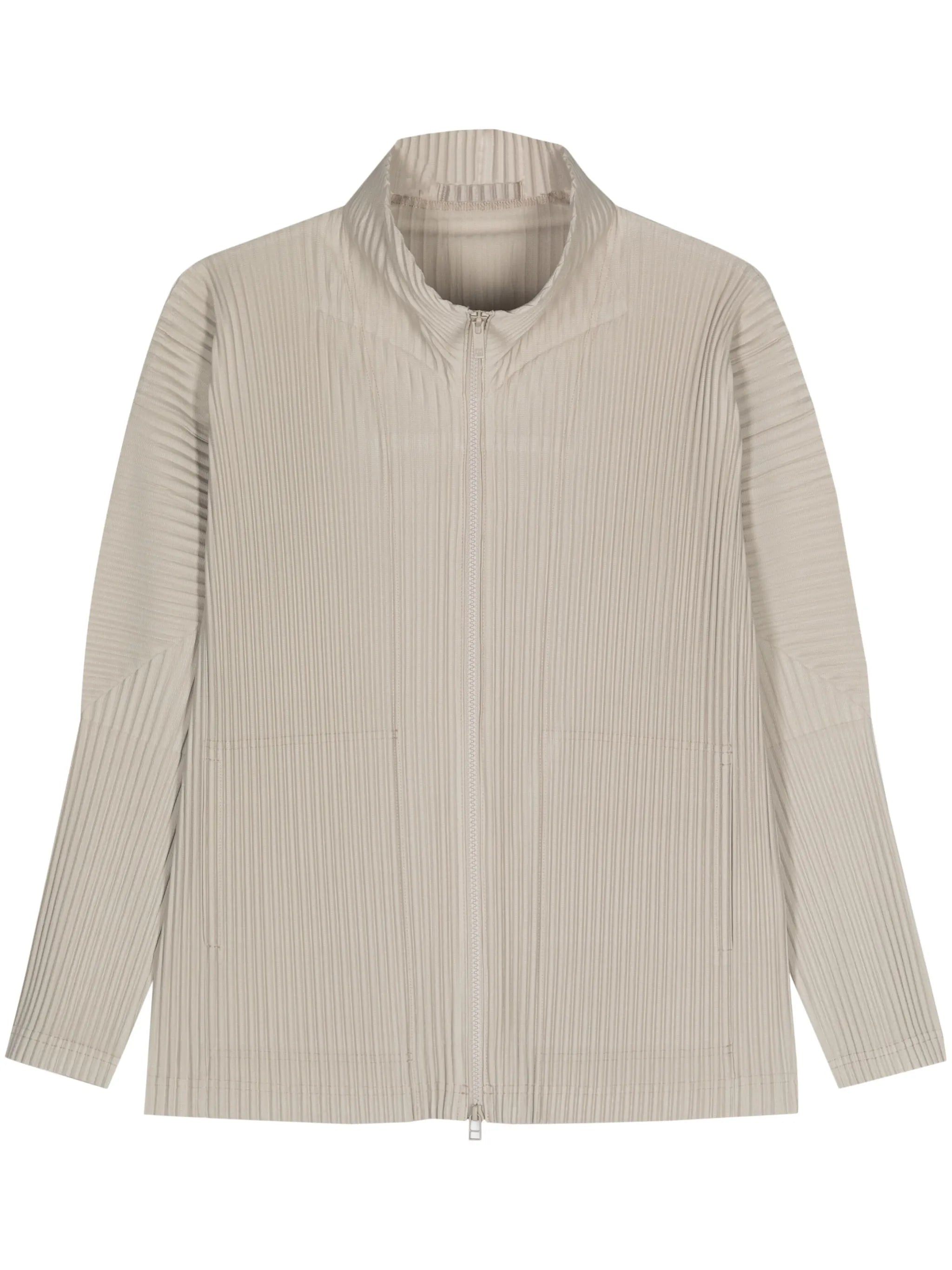 plissé zipped jacket