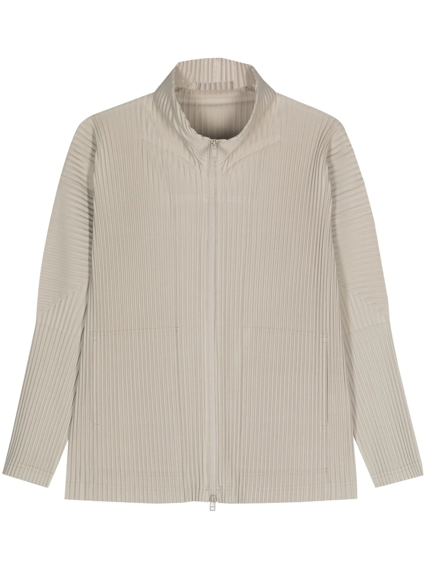 plissé zipped jacket
