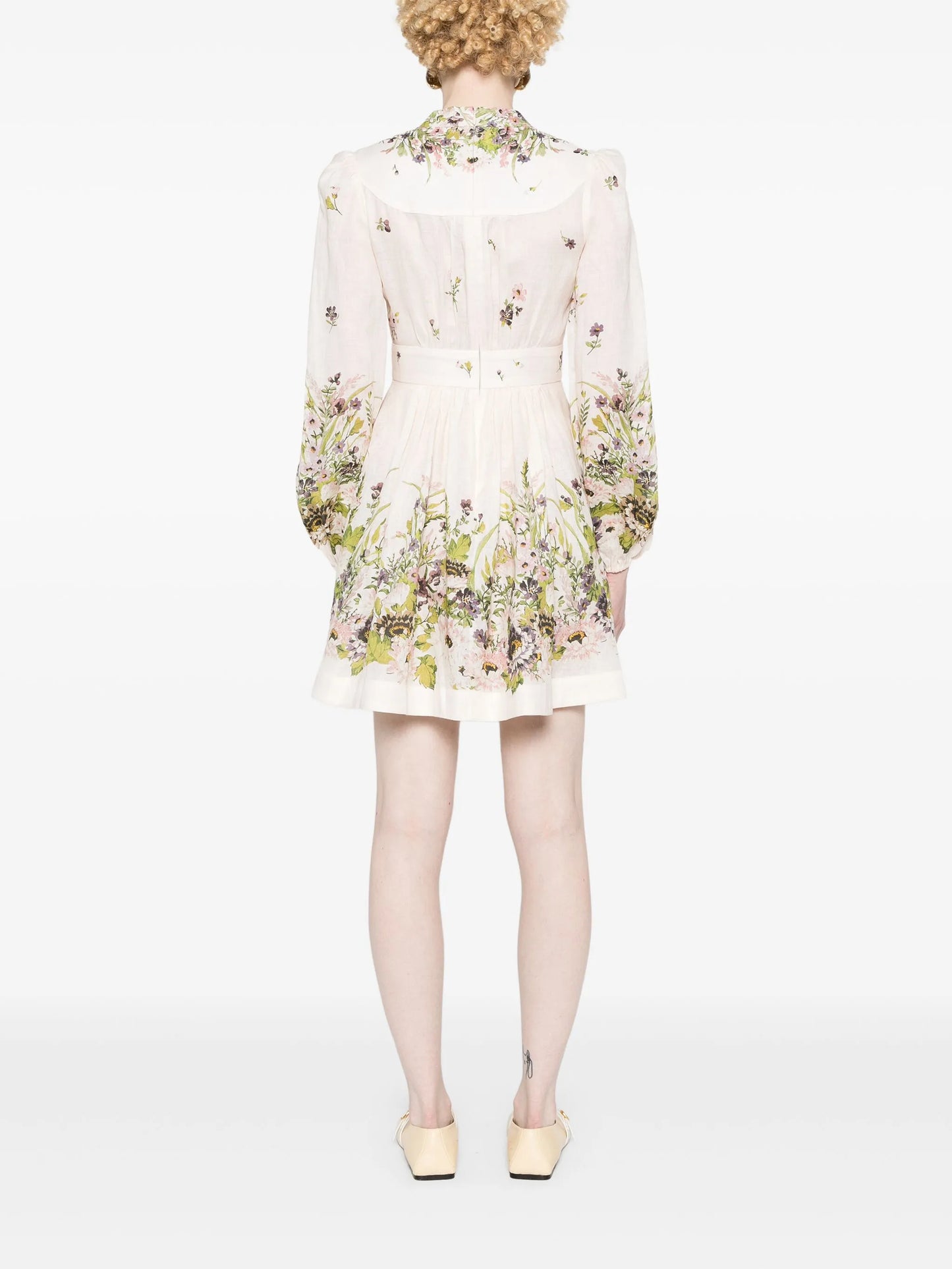 Halliday Plunge linen mini dress