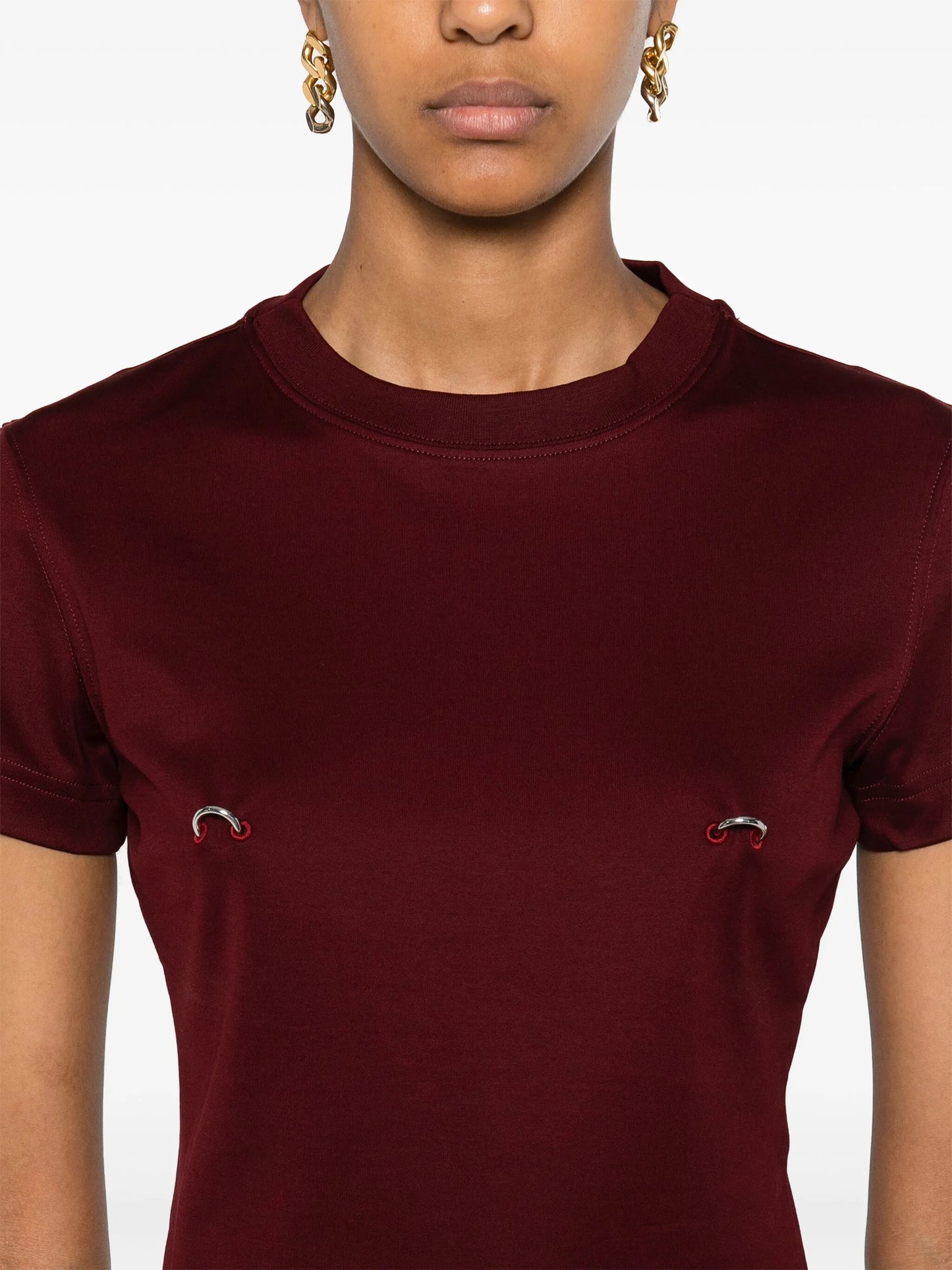 piercing-detail T-shirt
