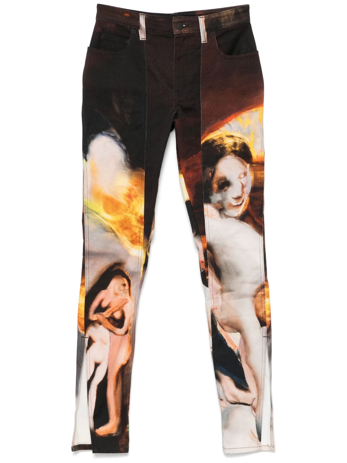 x Ambera Wellmann sunset-printed jeans