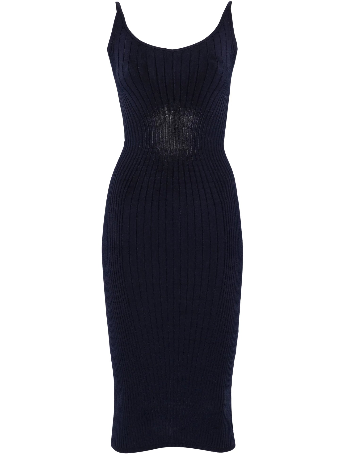 ribbed midi dress