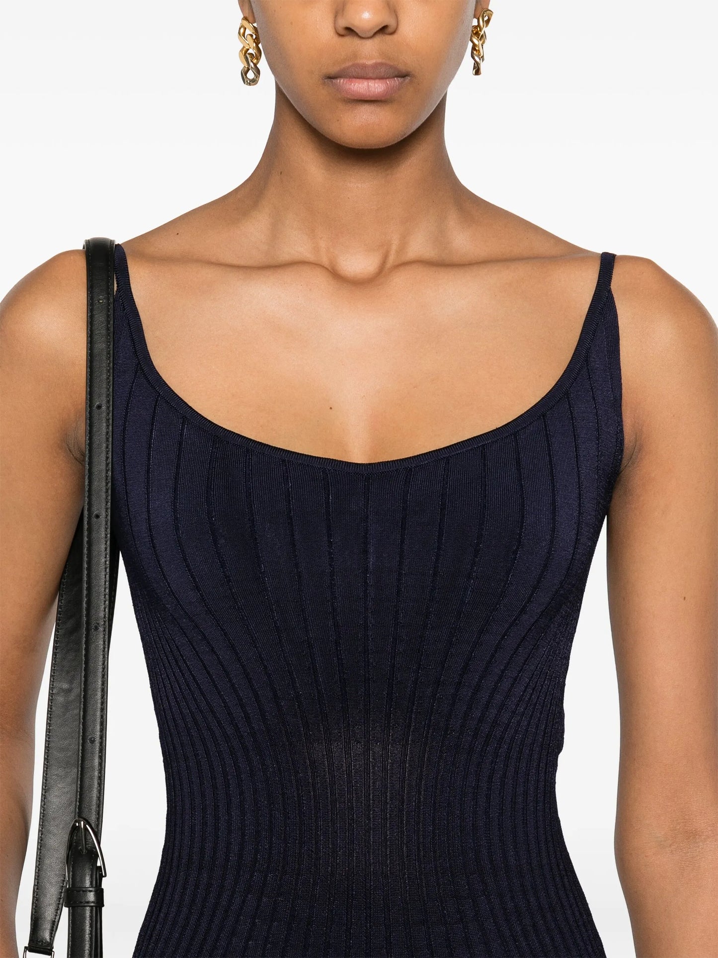 ribbed midi dress
