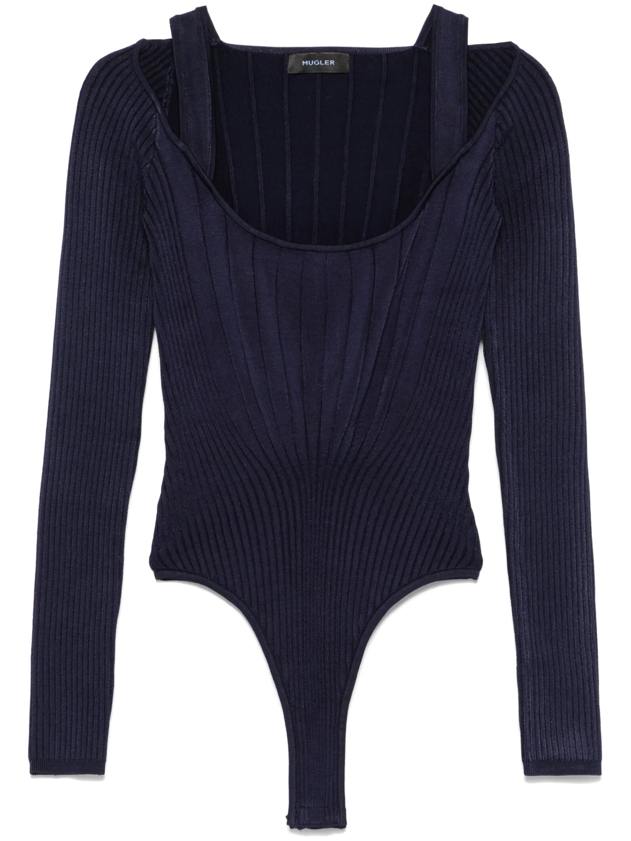 scoop-neck bodysuit