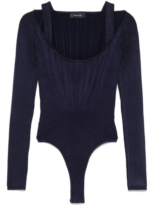 scoop-neck bodysuit
