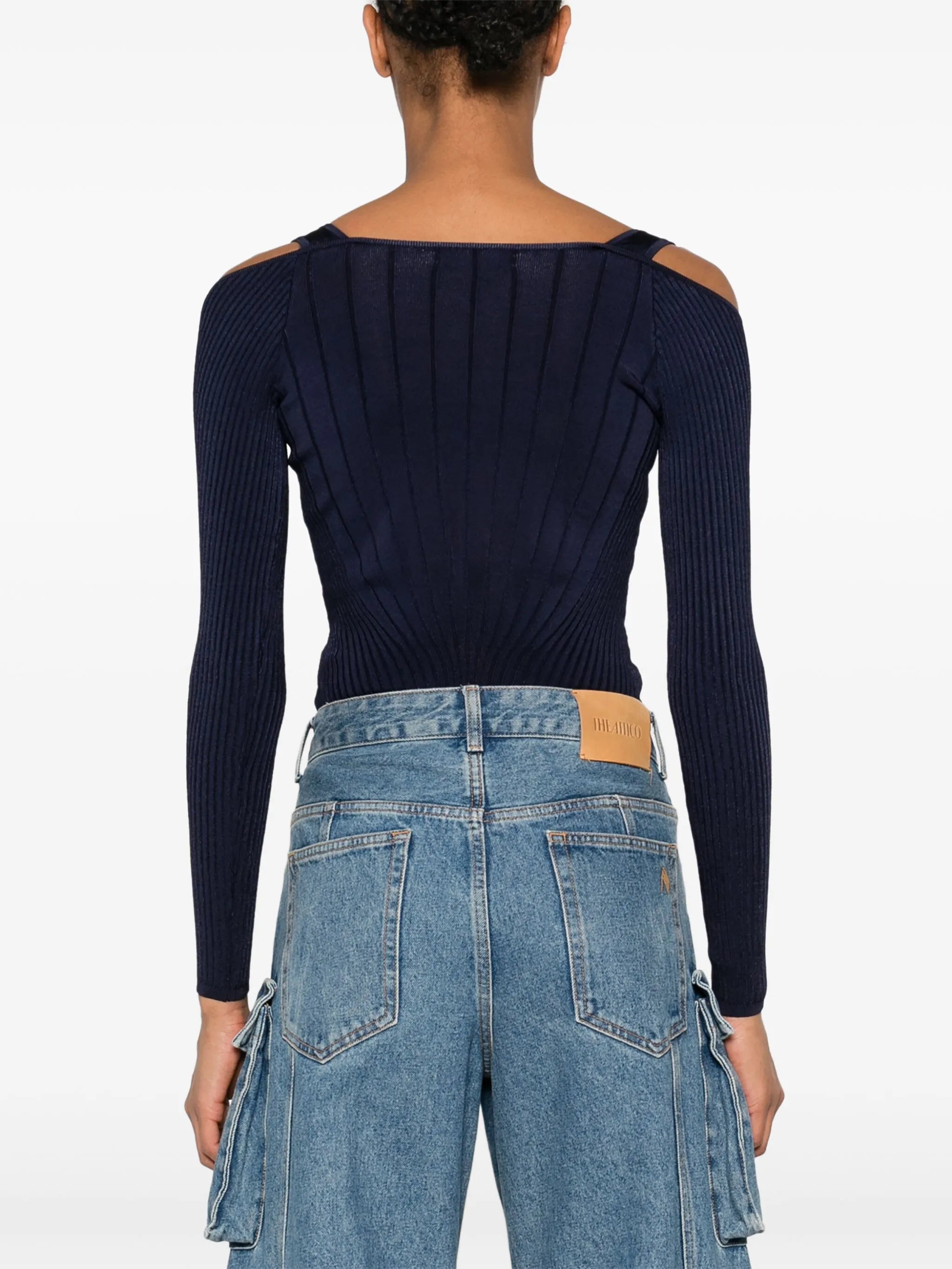 scoop-neck bodysuit