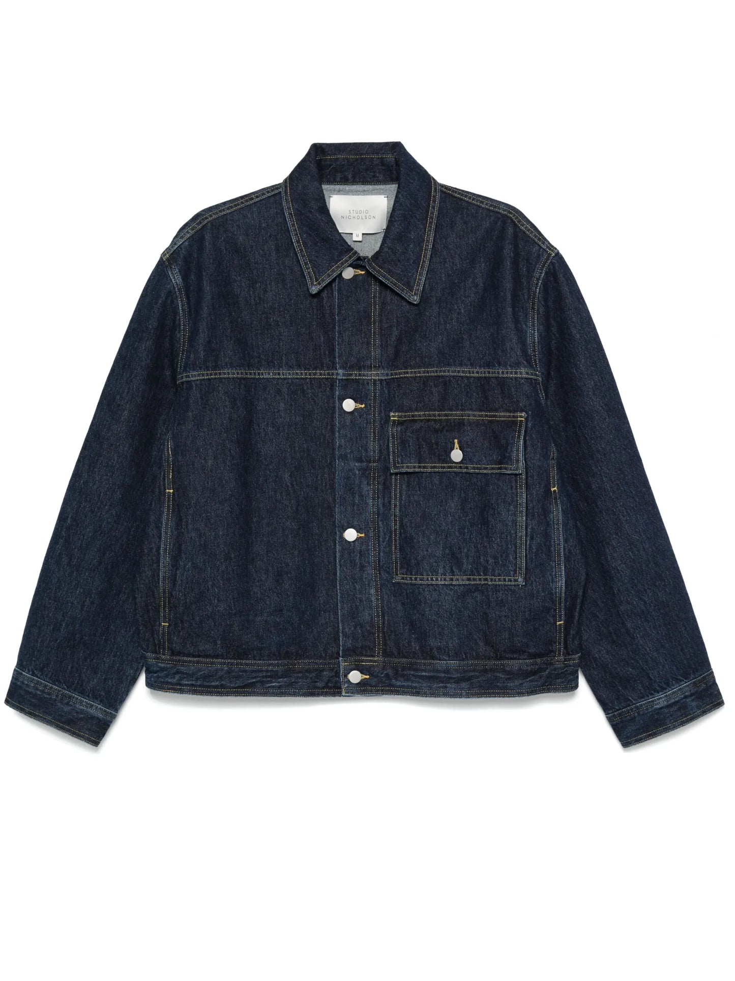 pointed-collar denim jacket