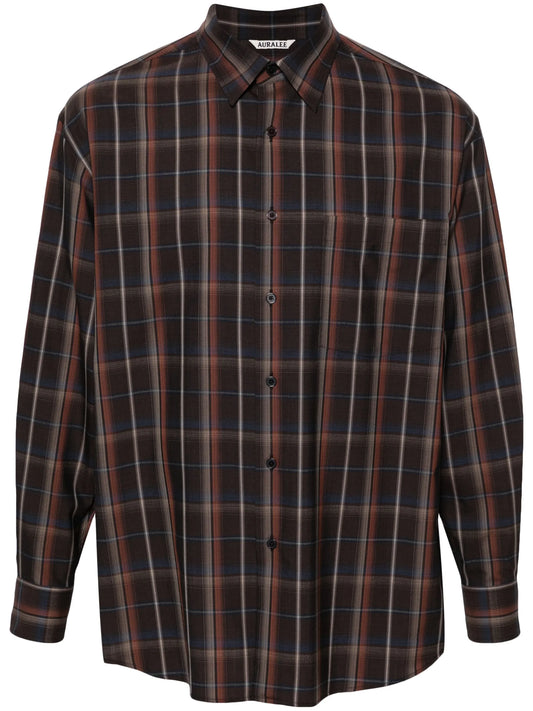 checked wool shirt