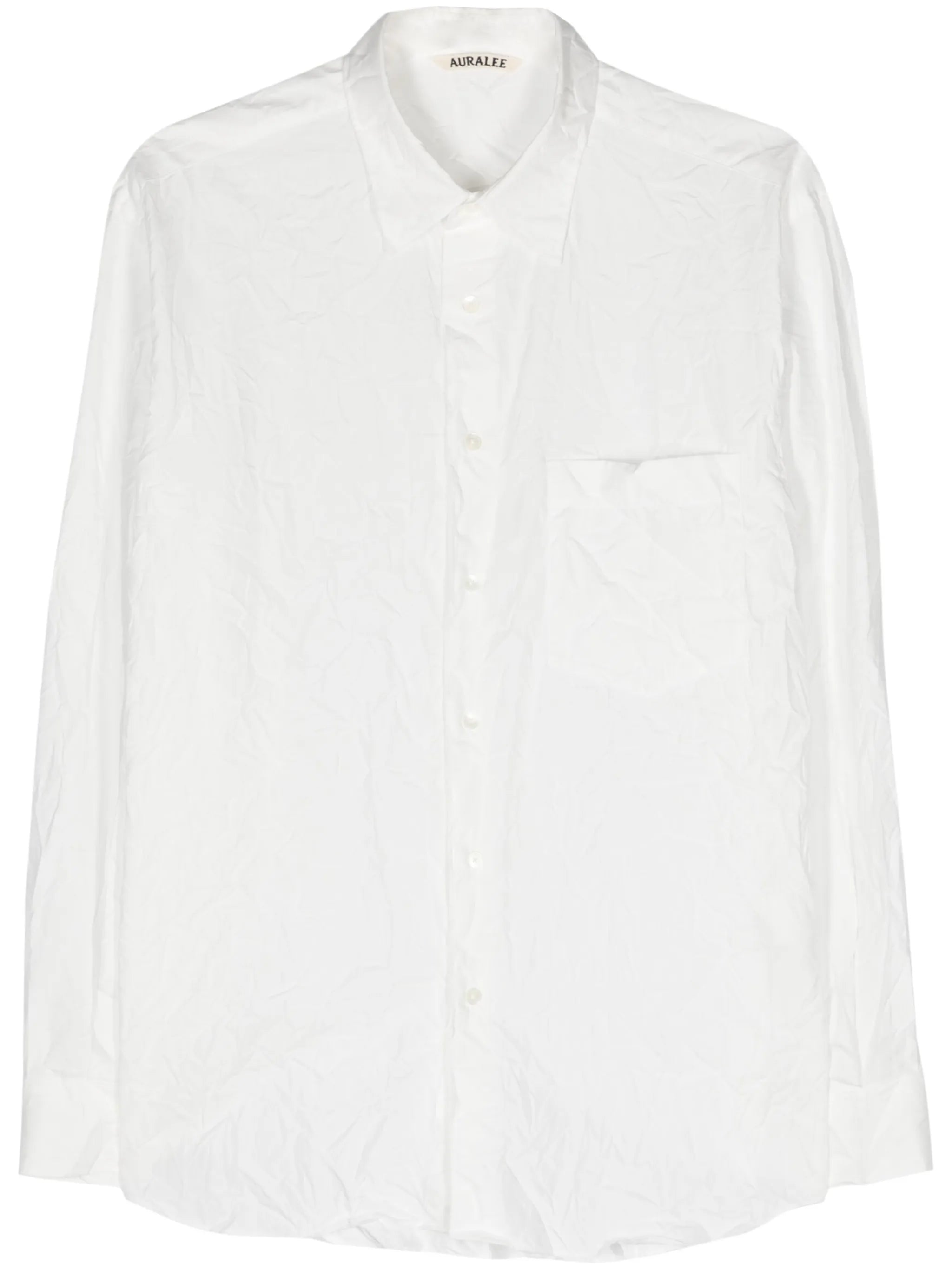 wrinkled-effect cotton shirt