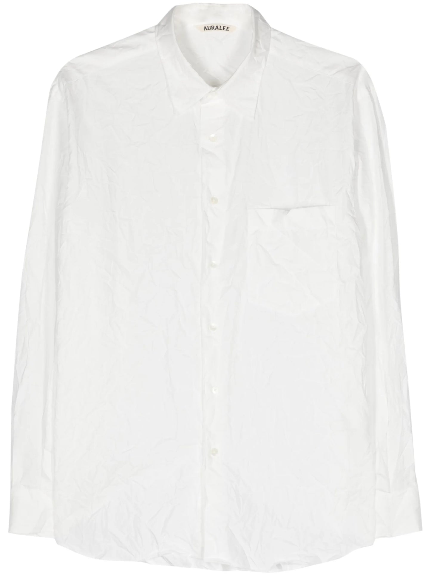 wrinkled-effect cotton shirt