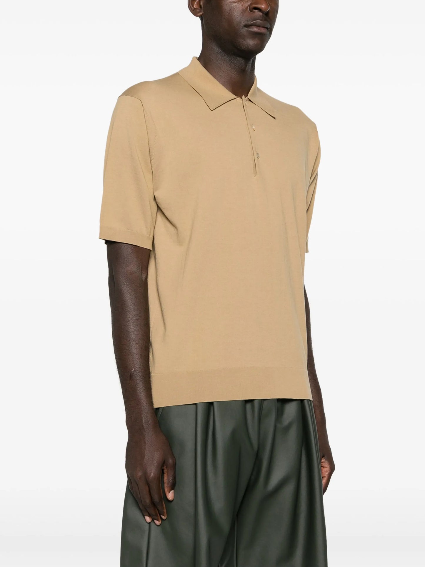 short-sleeve cotton polo shirt