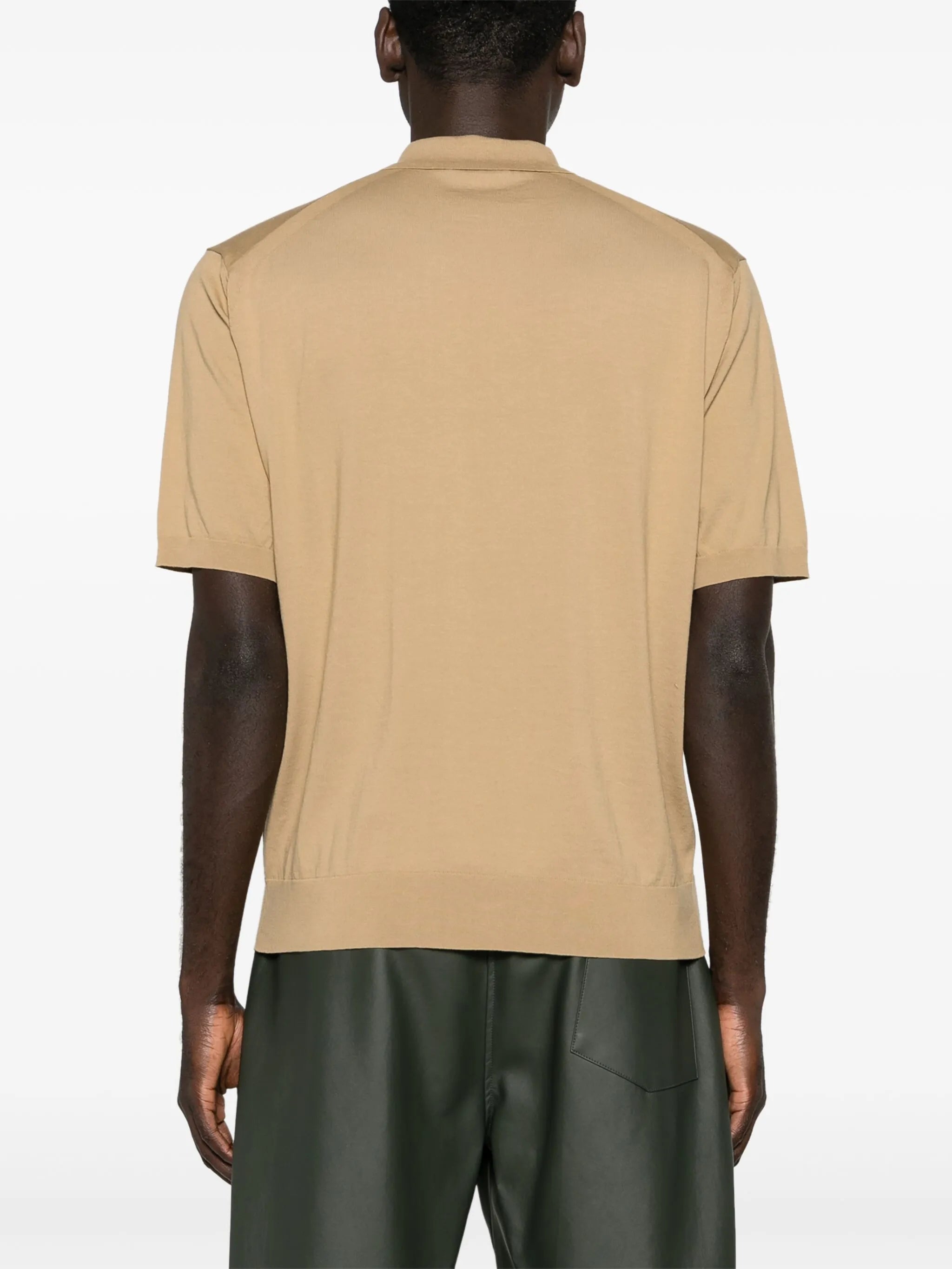 short-sleeve cotton polo shirt
