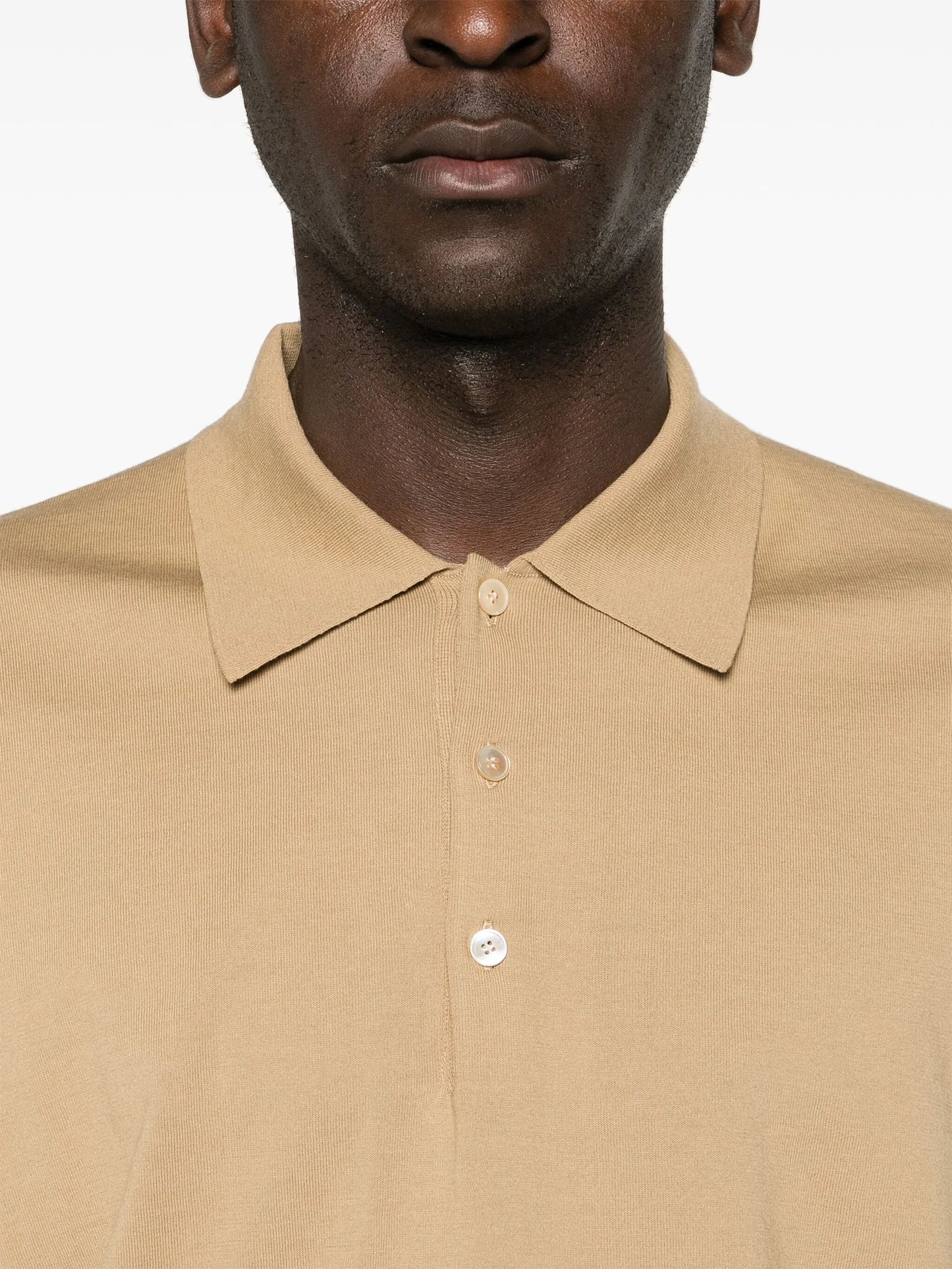 short-sleeve cotton polo shirt