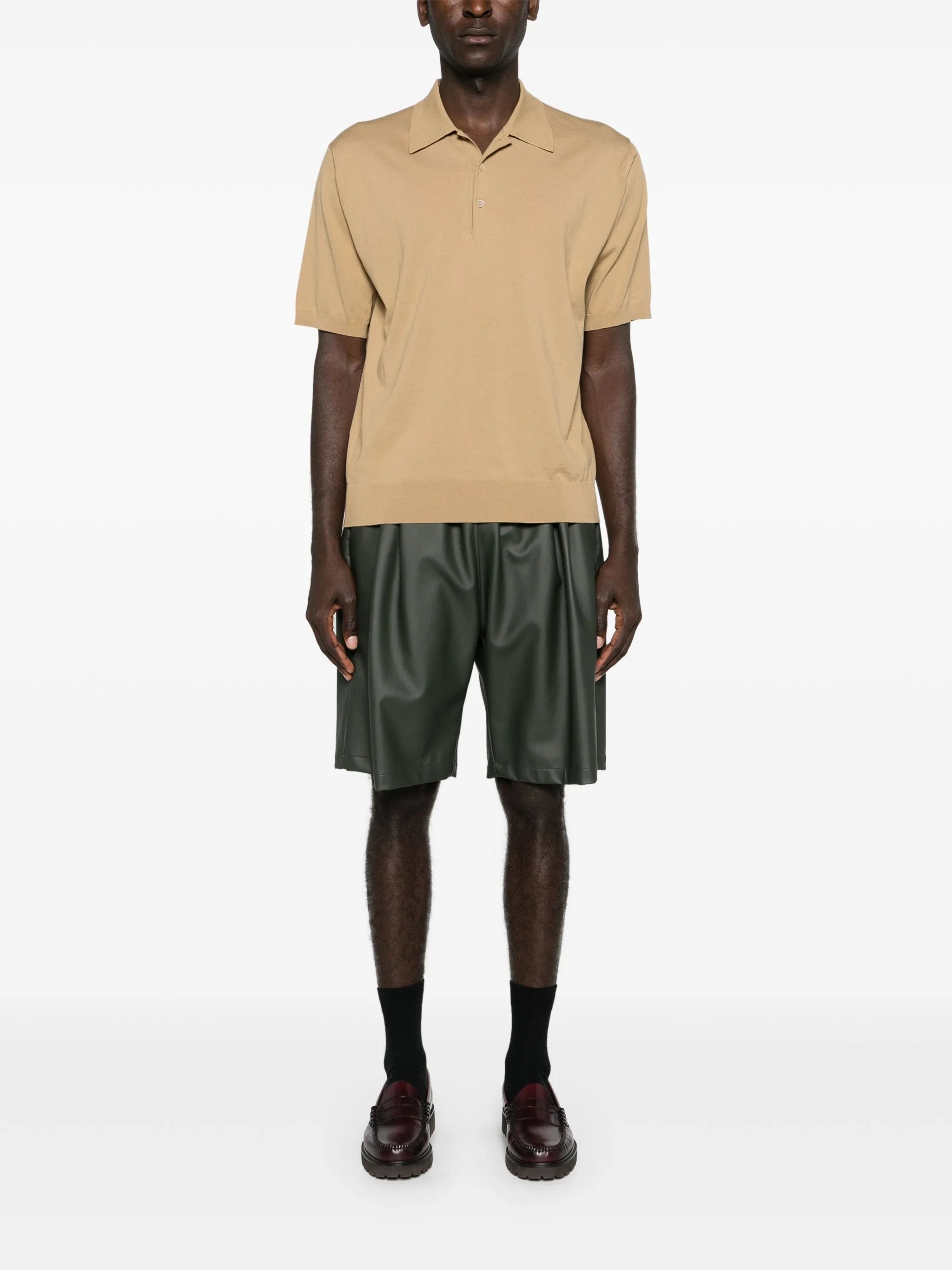 short-sleeve cotton polo shirt