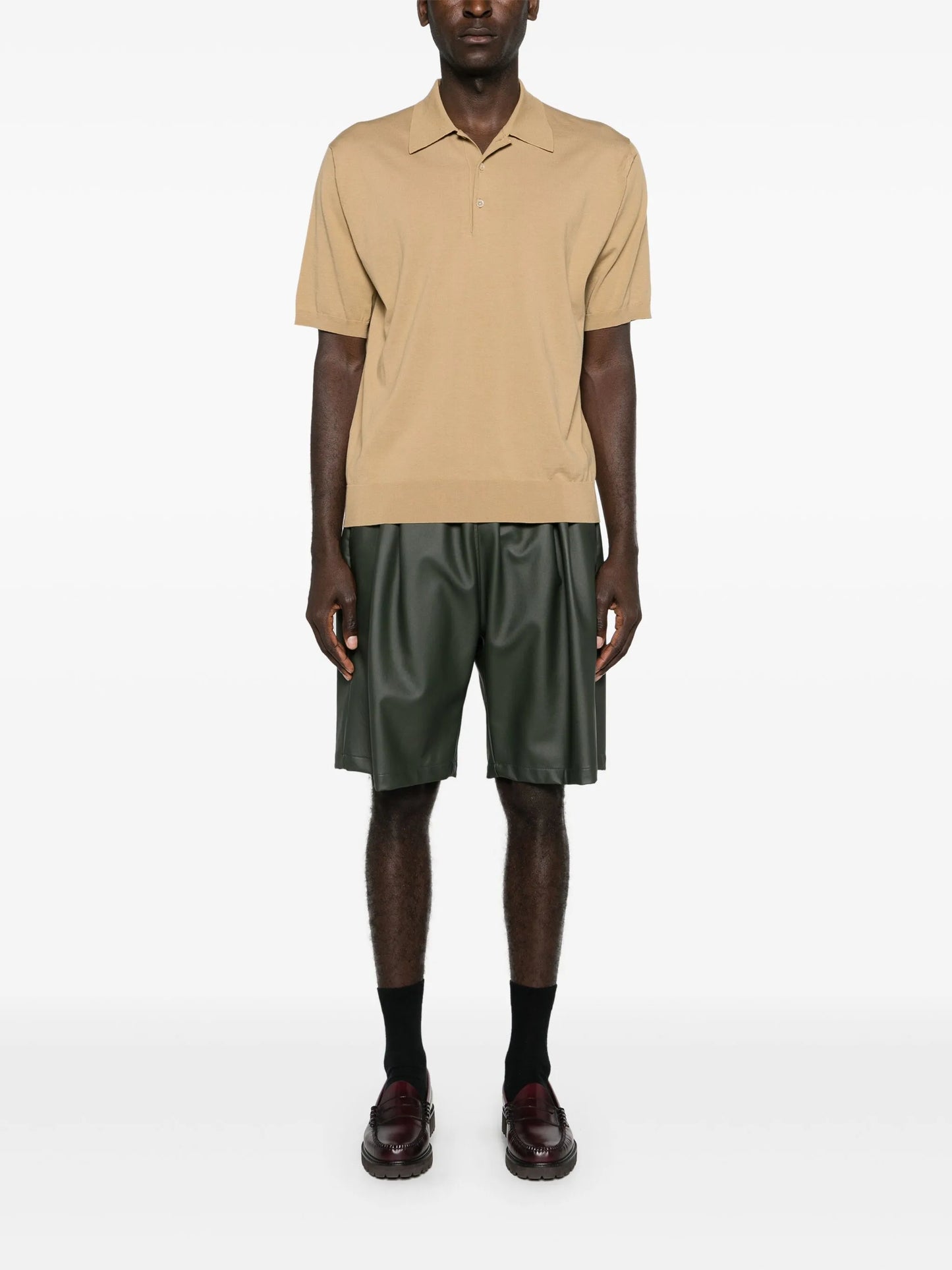 short-sleeve cotton polo shirt