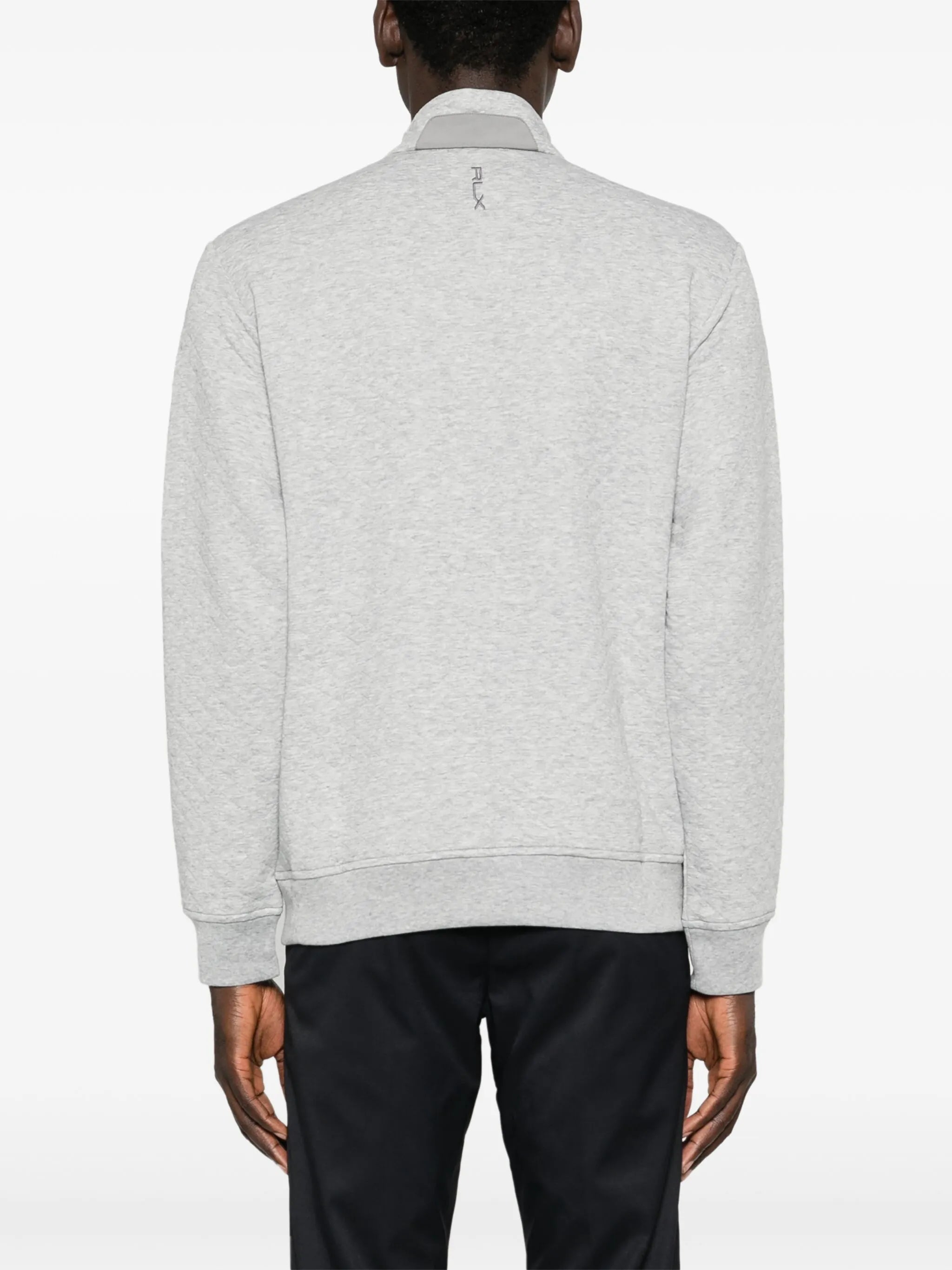 logo-embroidered half-zipped sweatshirt