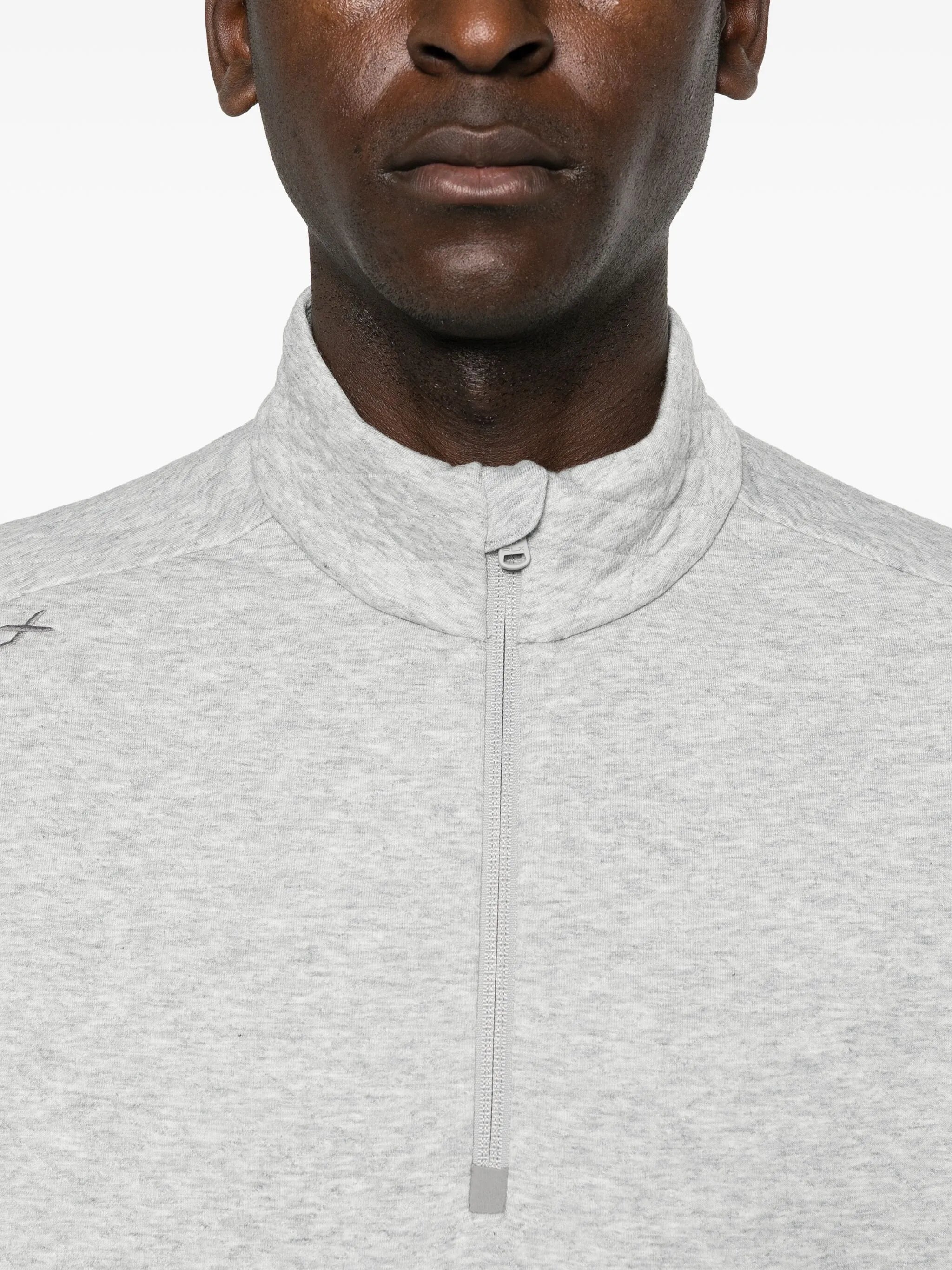 logo-embroidered half-zipped sweatshirt