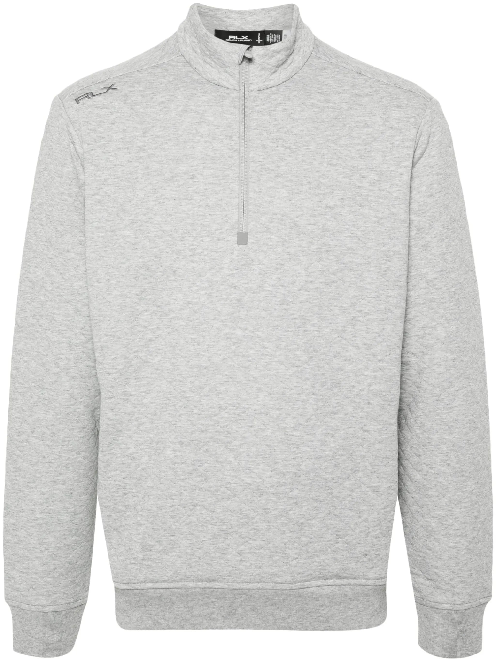 logo-embroidered half-zipped sweatshirt
