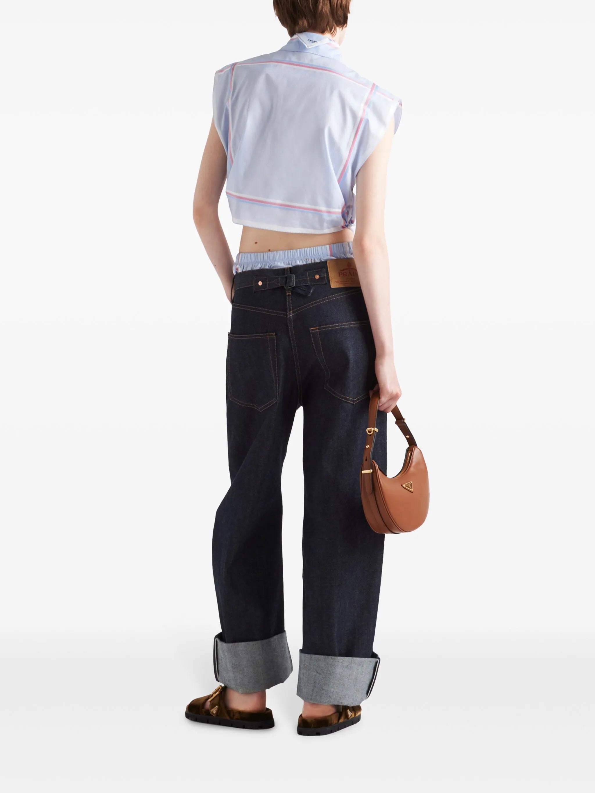 low-rise wide-leg jeans