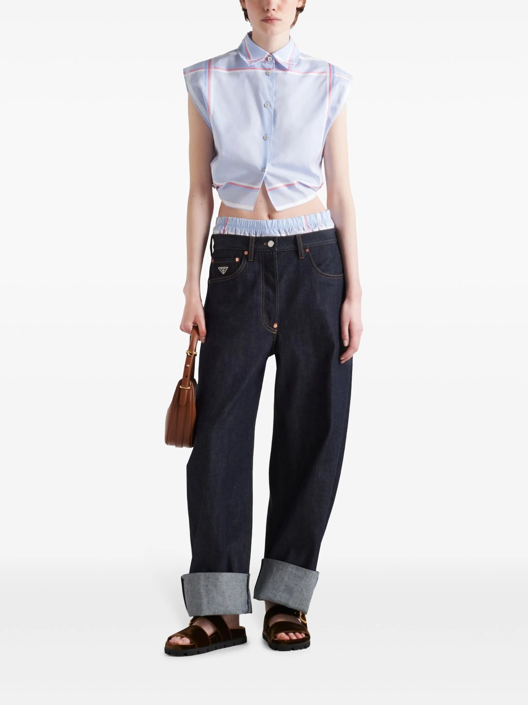 low-rise wide-leg jeans