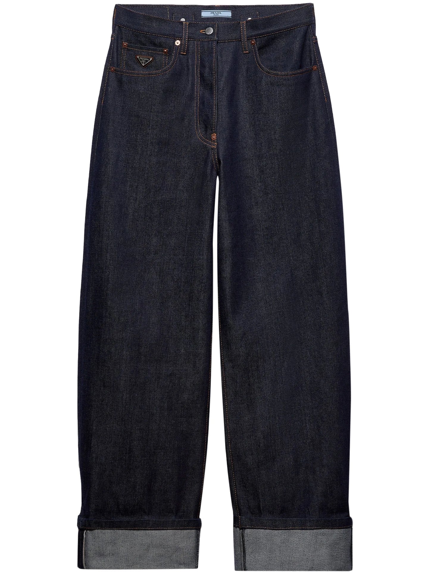low-rise wide-leg jeans
