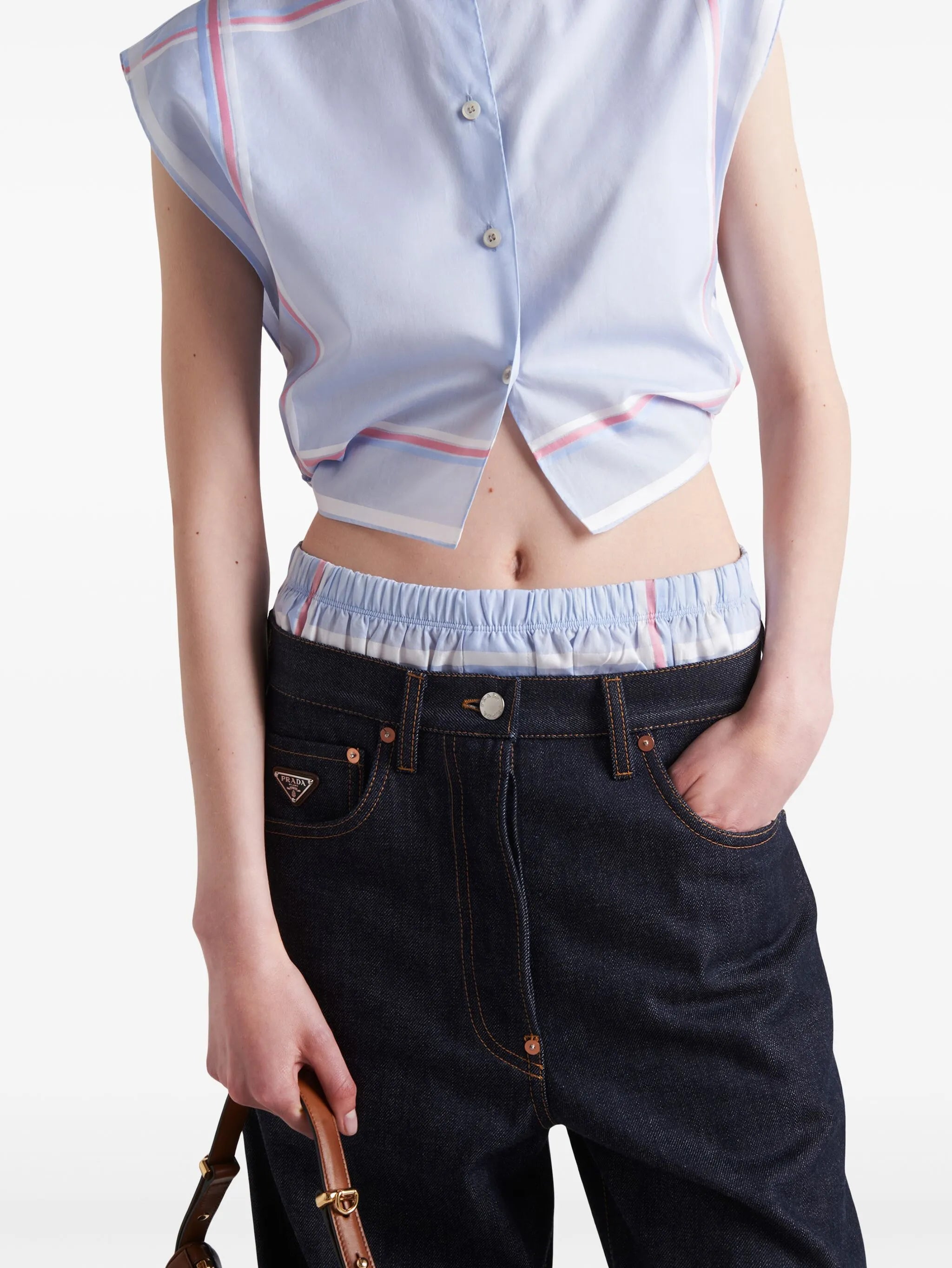 low-rise wide-leg jeans