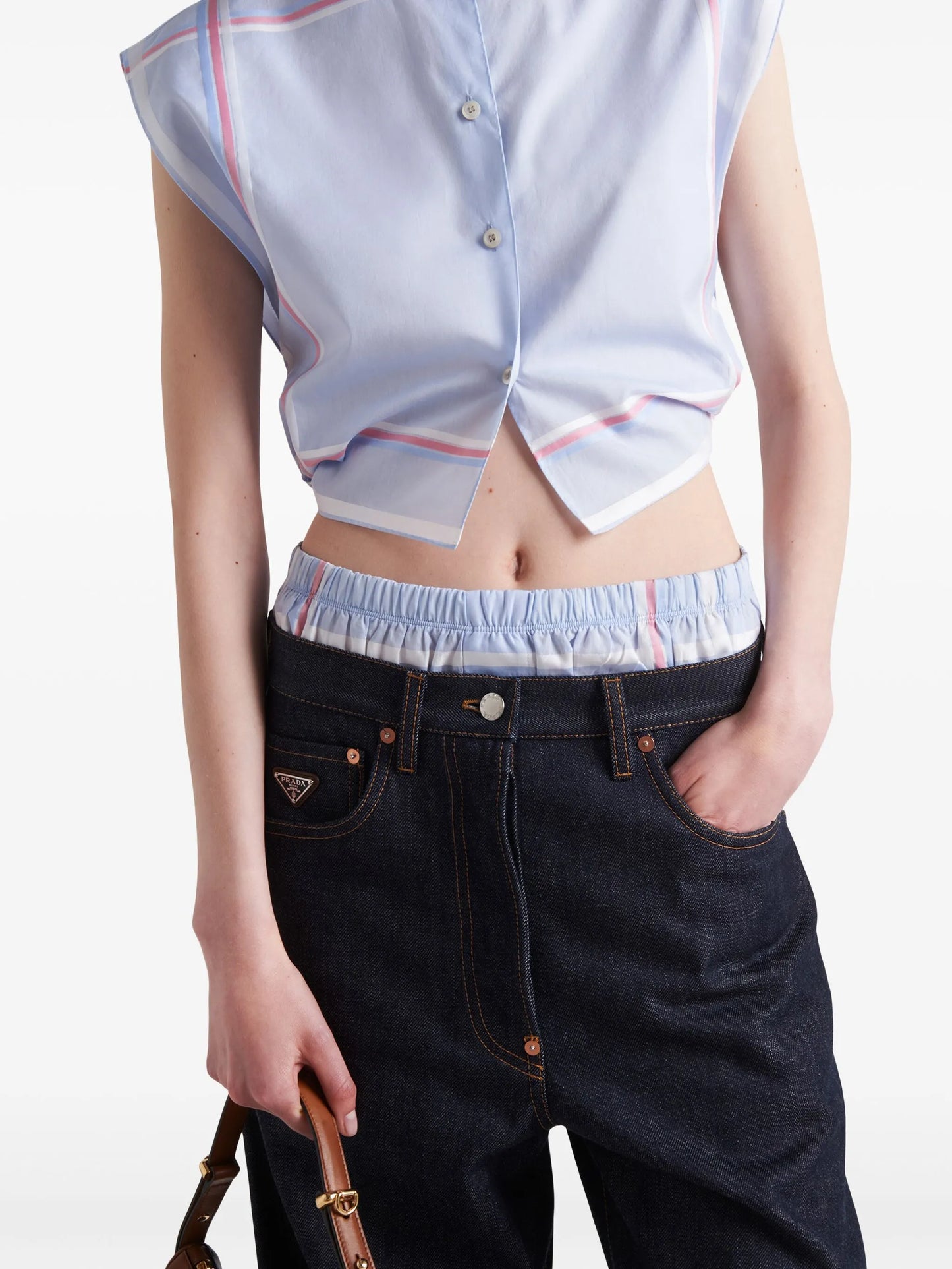 low-rise wide-leg jeans