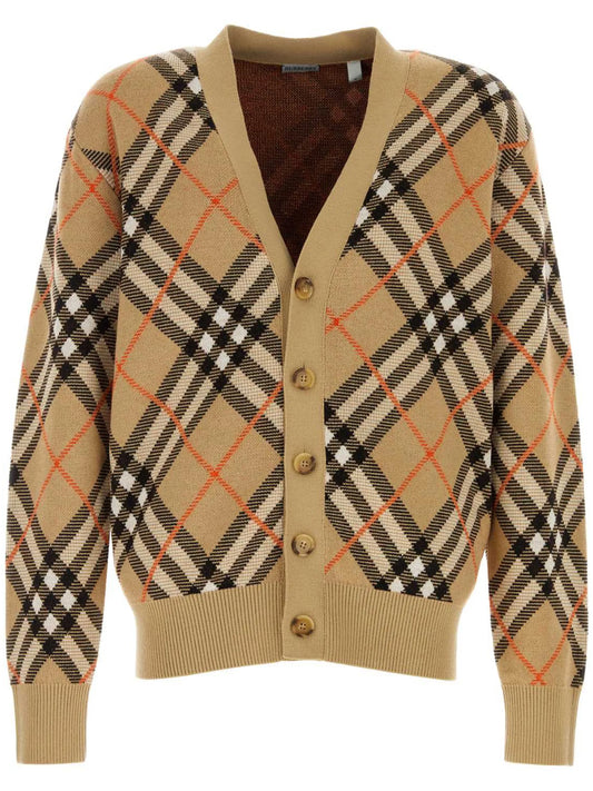 Vintage Check wool-blend cardigan
