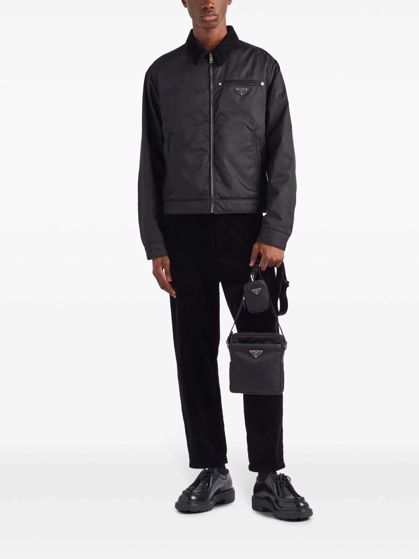 triangle-logo messenger bag