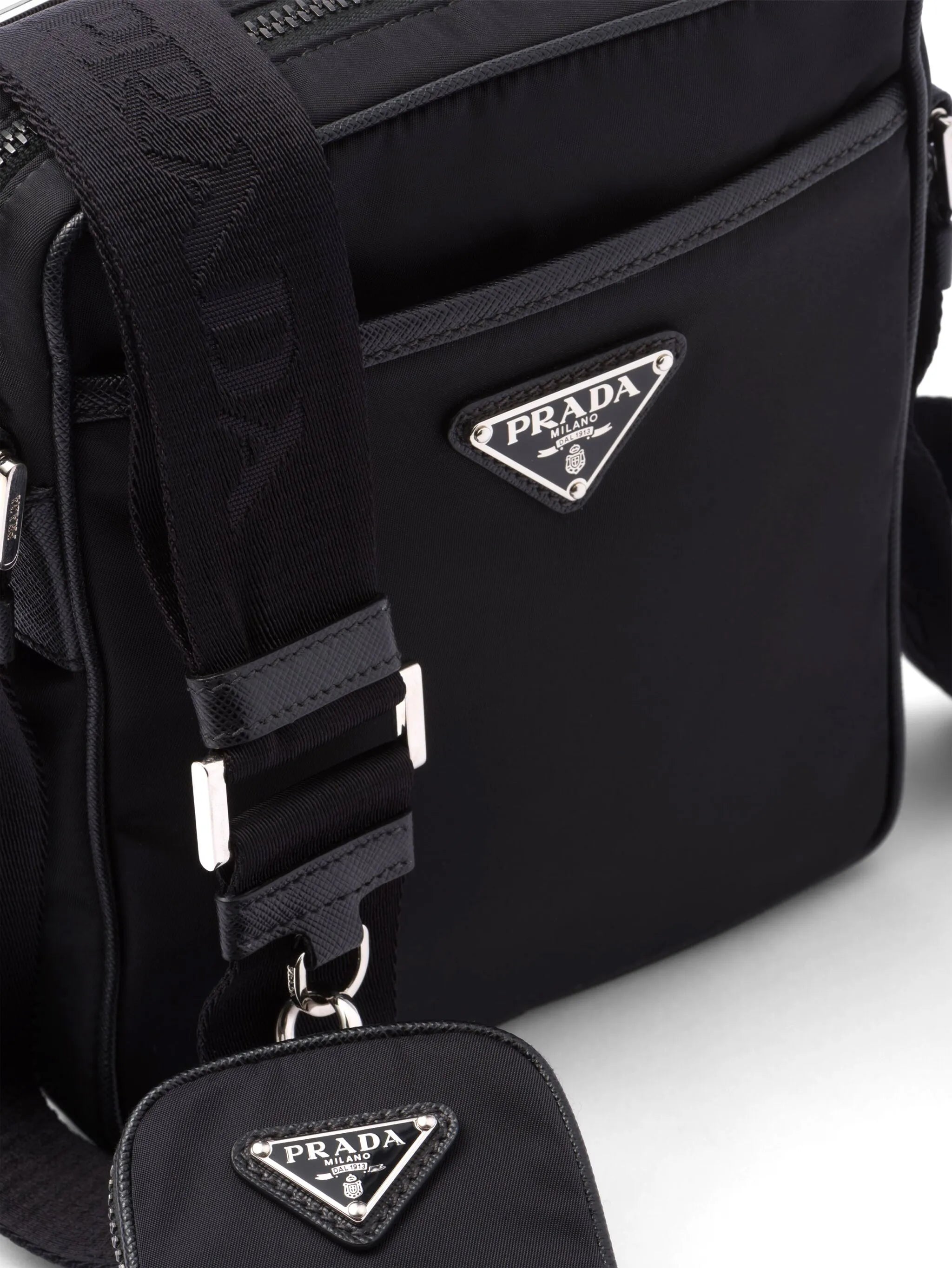 triangle-logo messenger bag