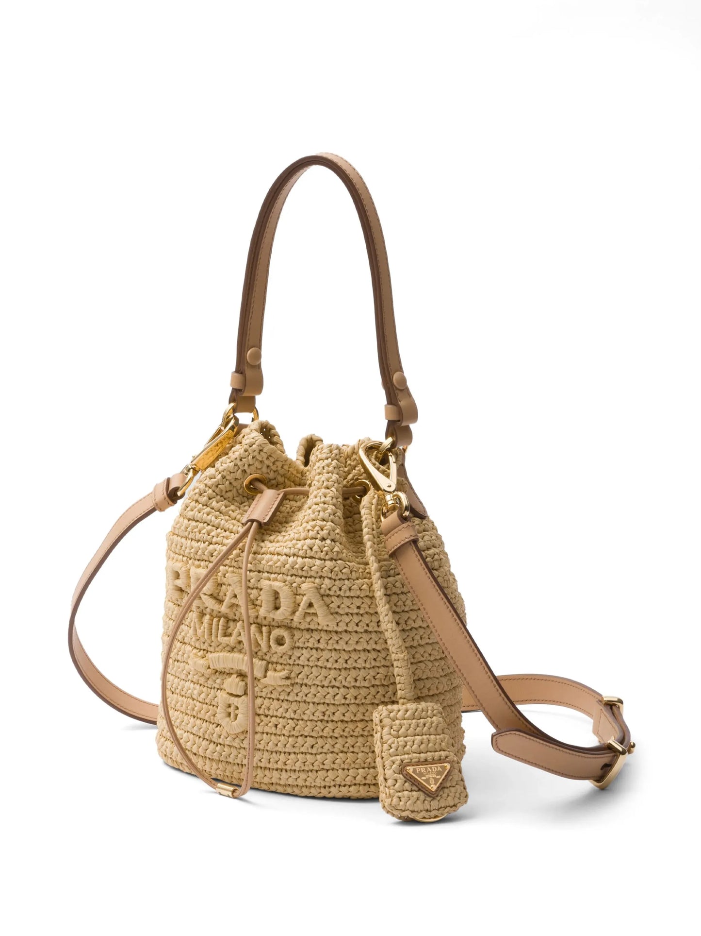 logo-embossed bucket bag