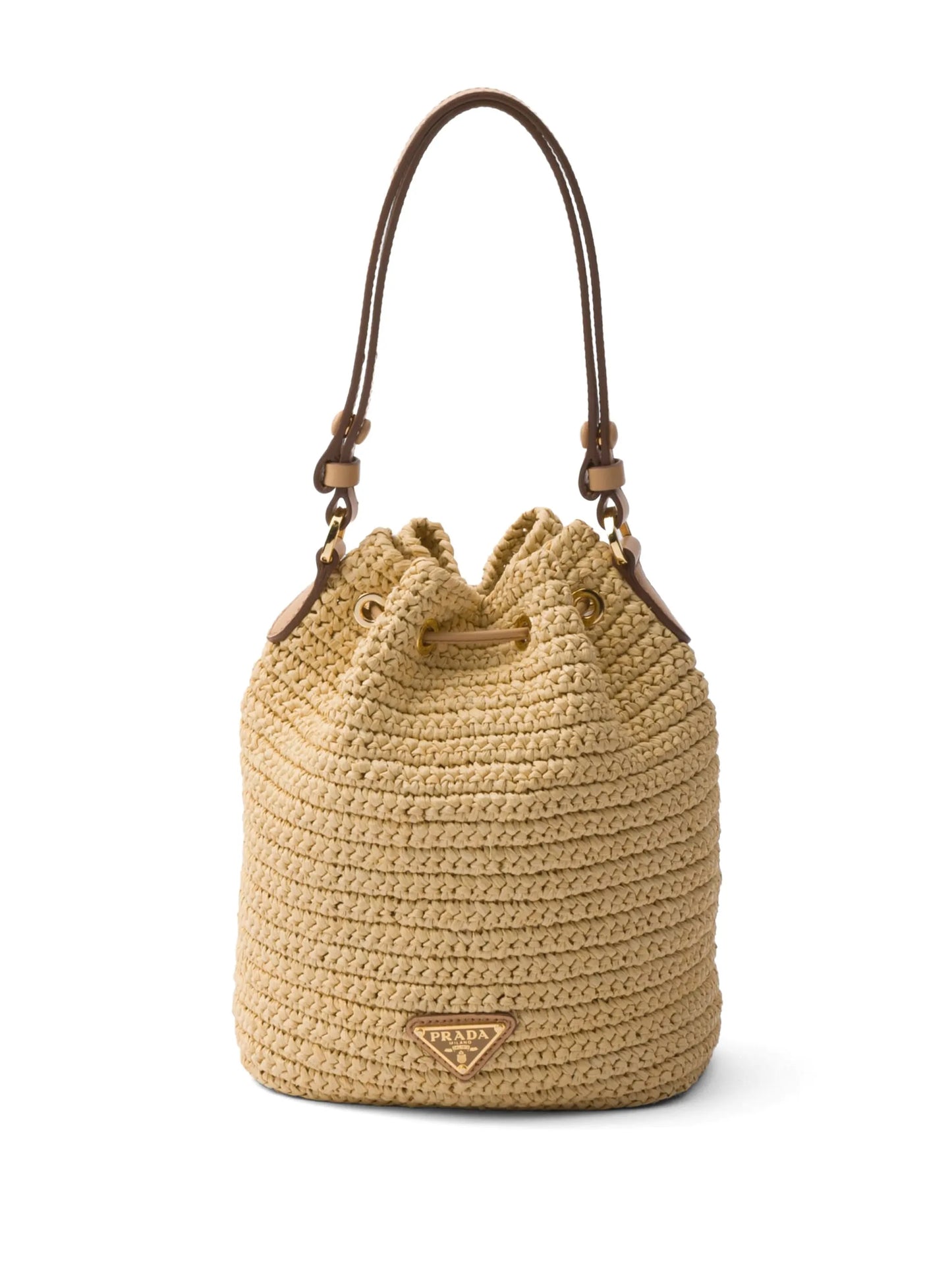 logo-embossed bucket bag