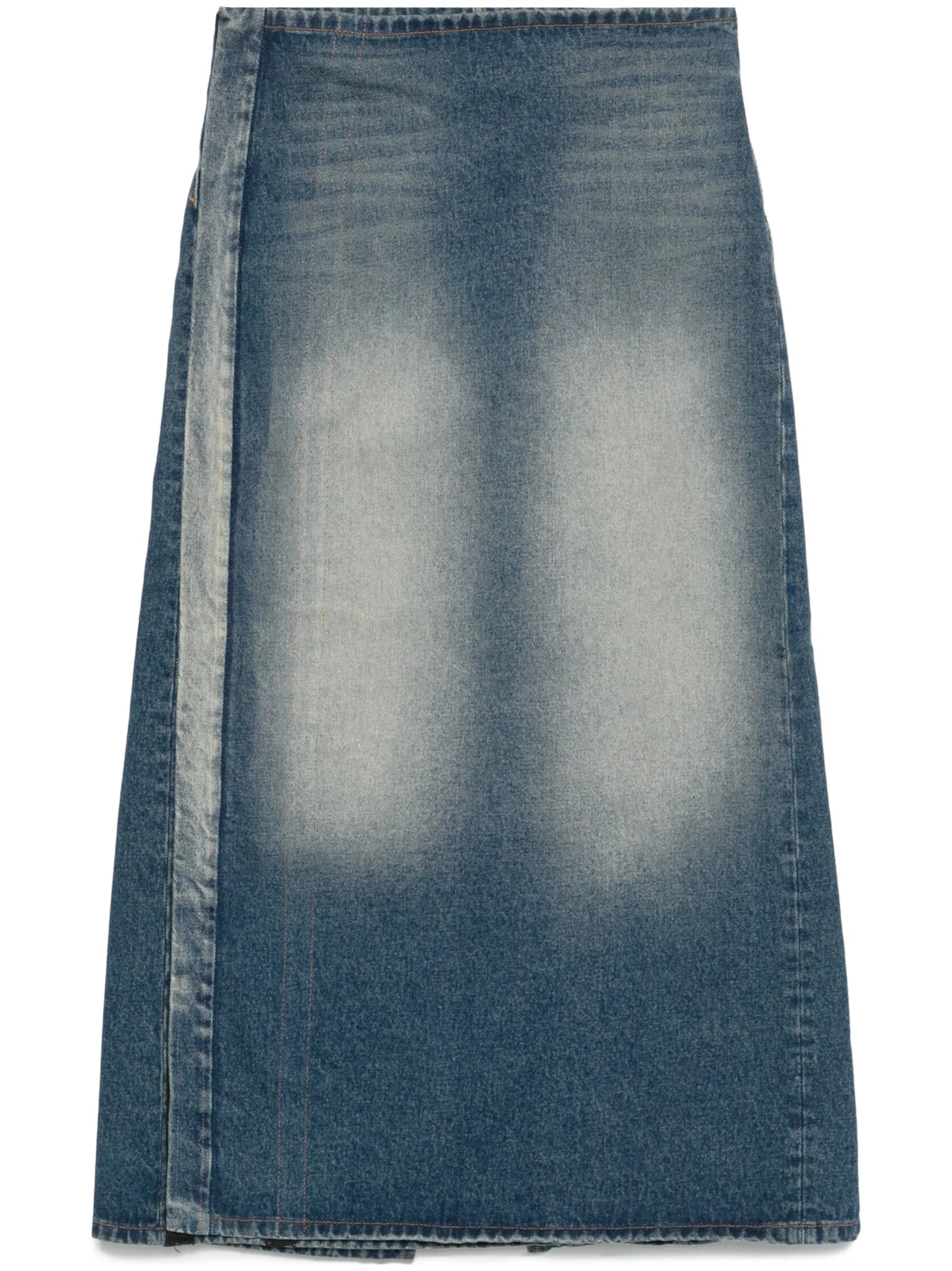 denim midi skirt