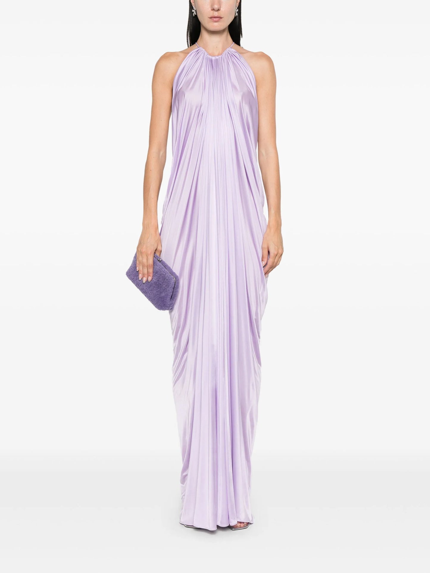 draped gown