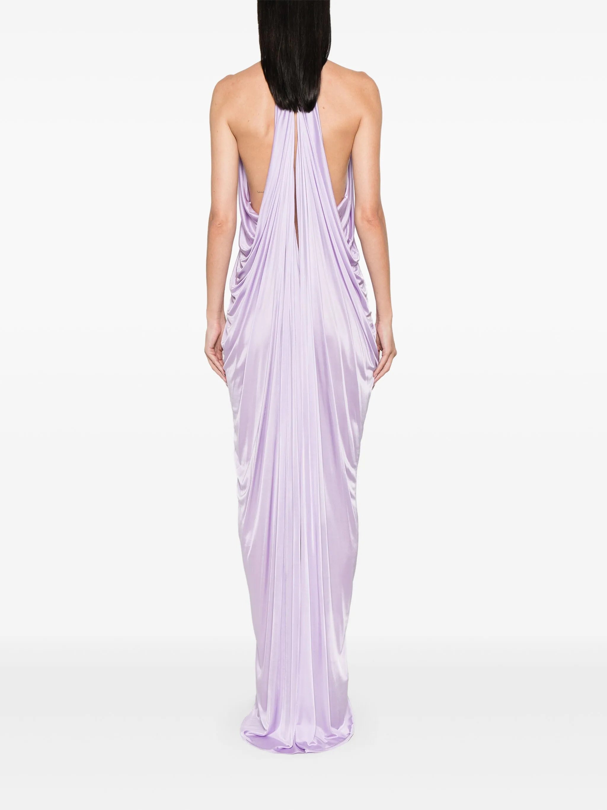 draped gown