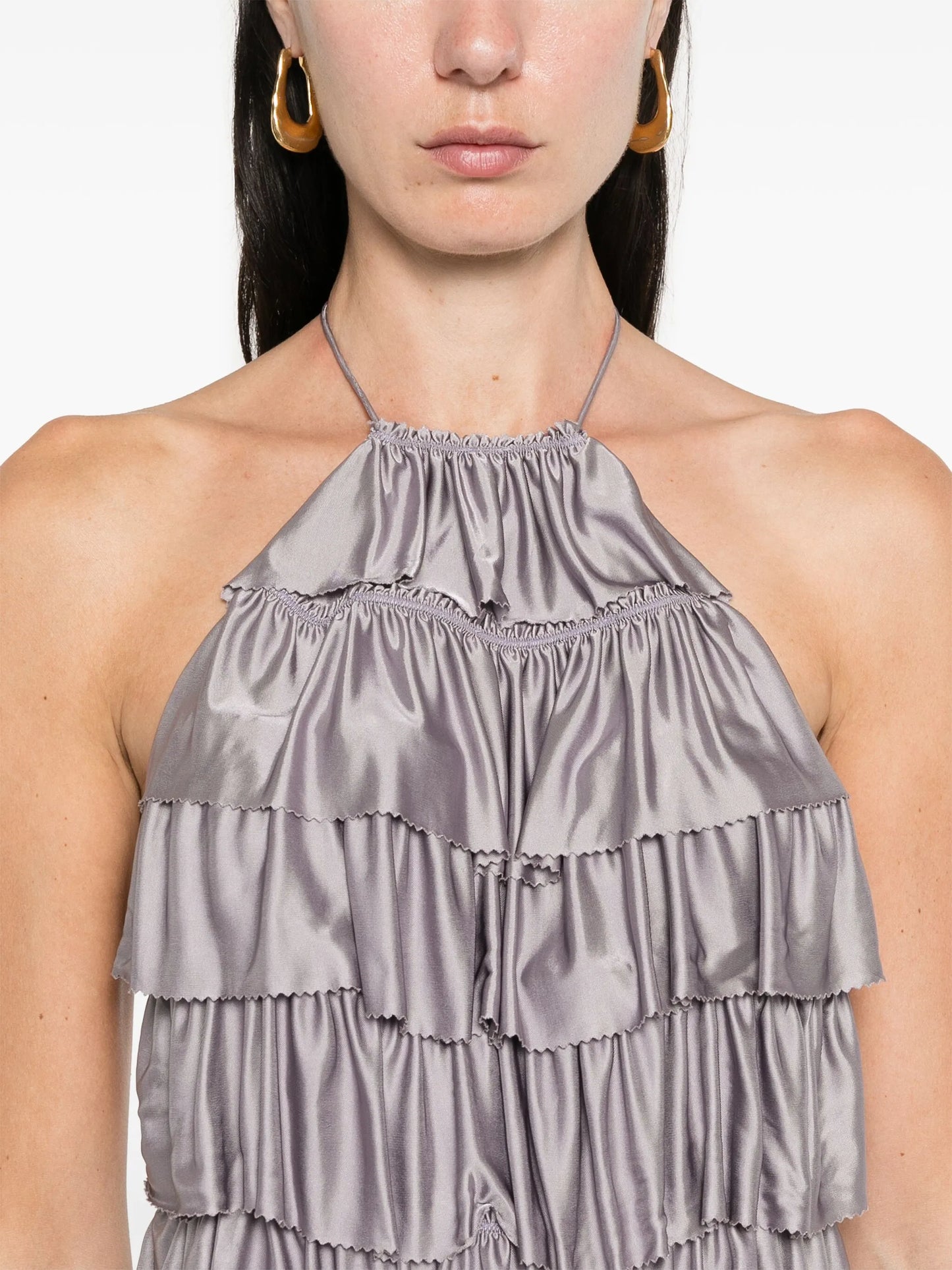 ruffled mini dress