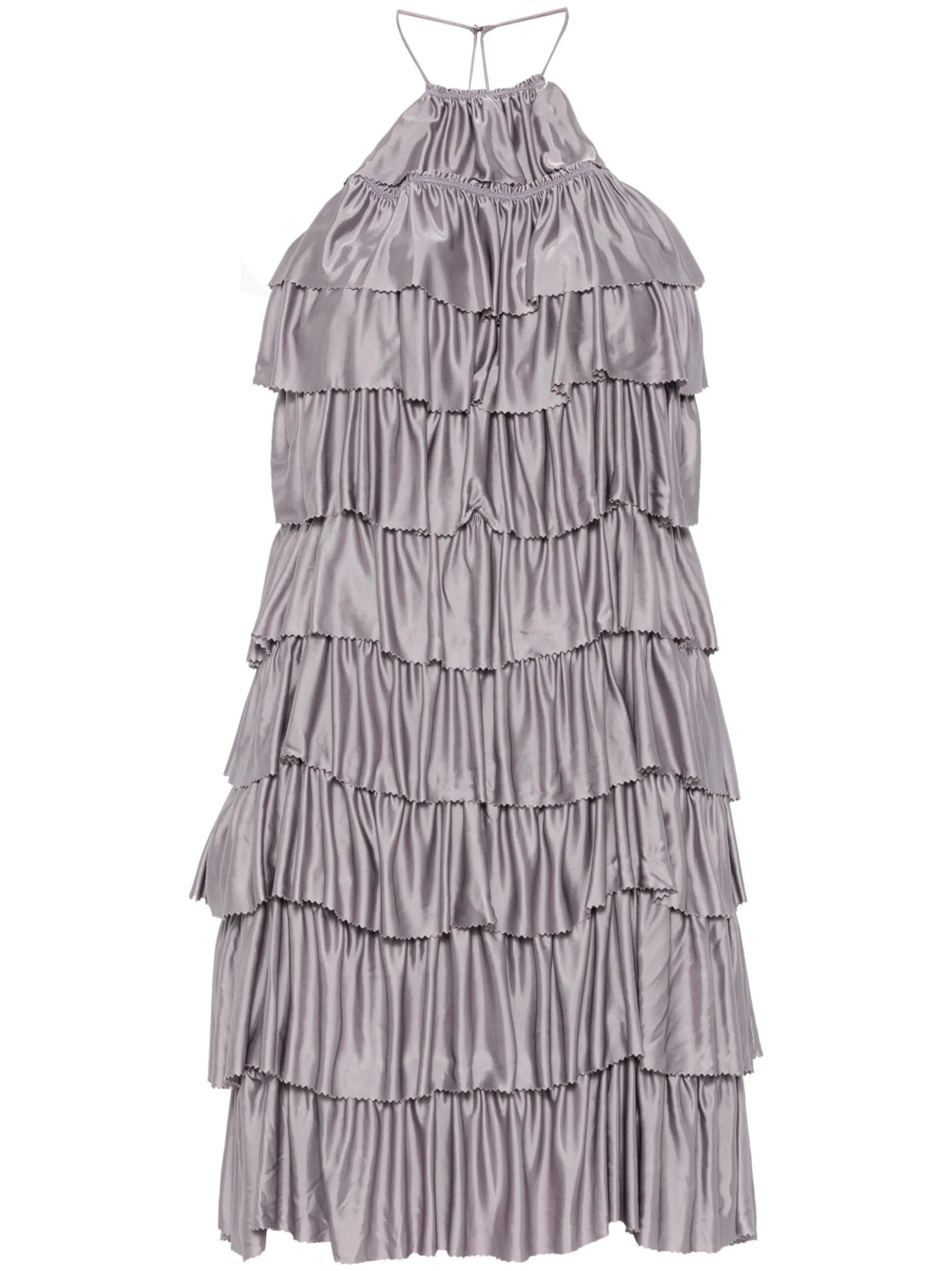 ruffled mini dress
