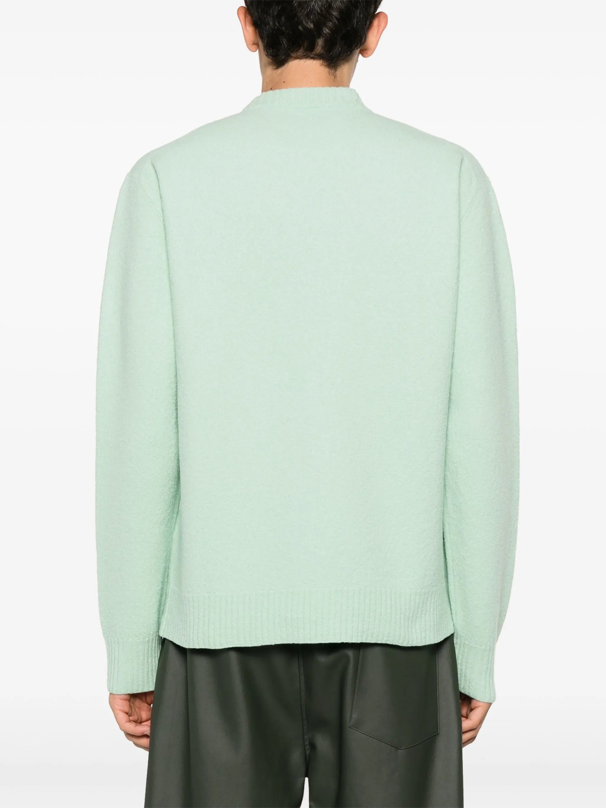 ribbed-trim wool jumper