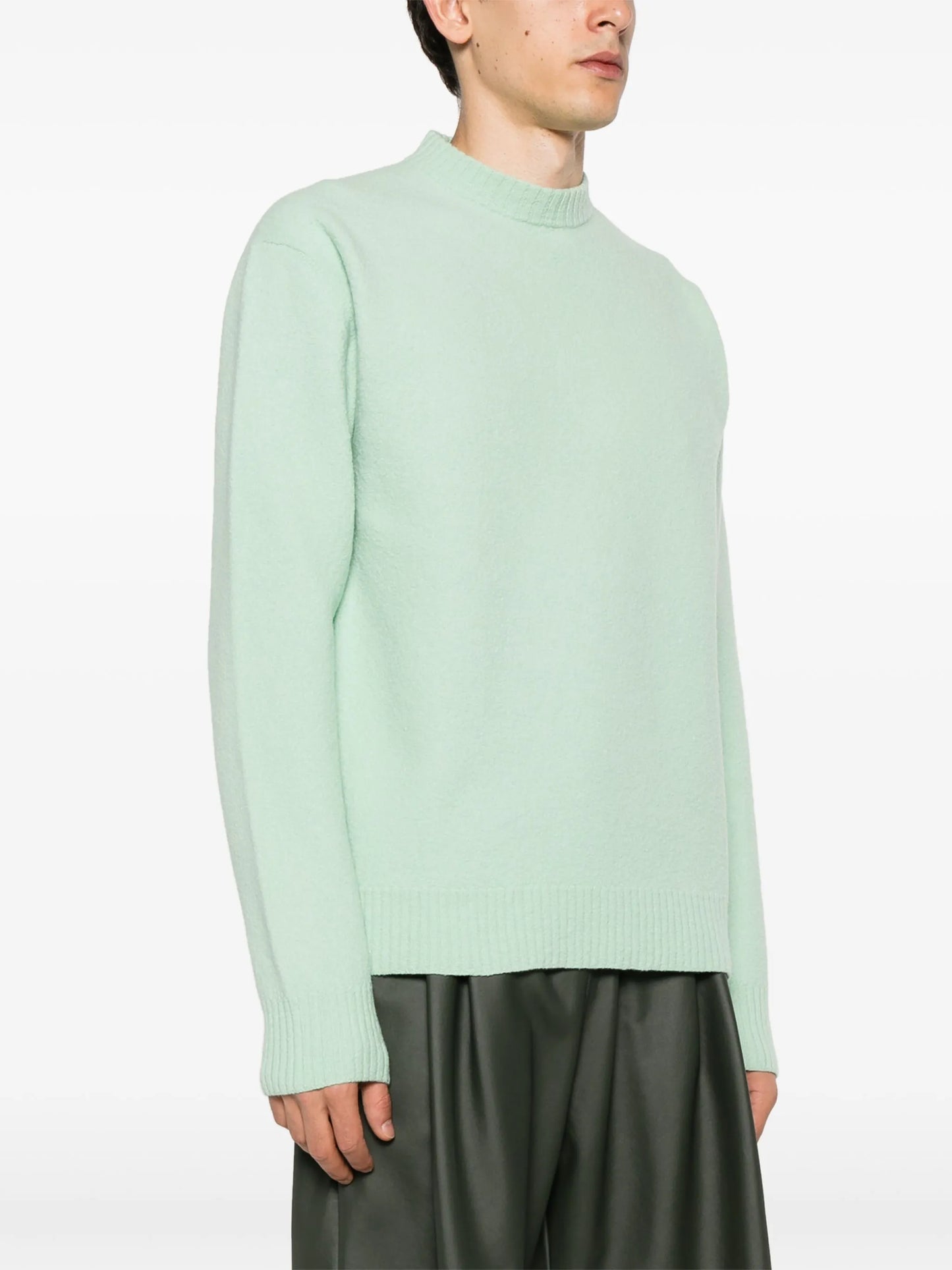 ribbed-trim wool jumper