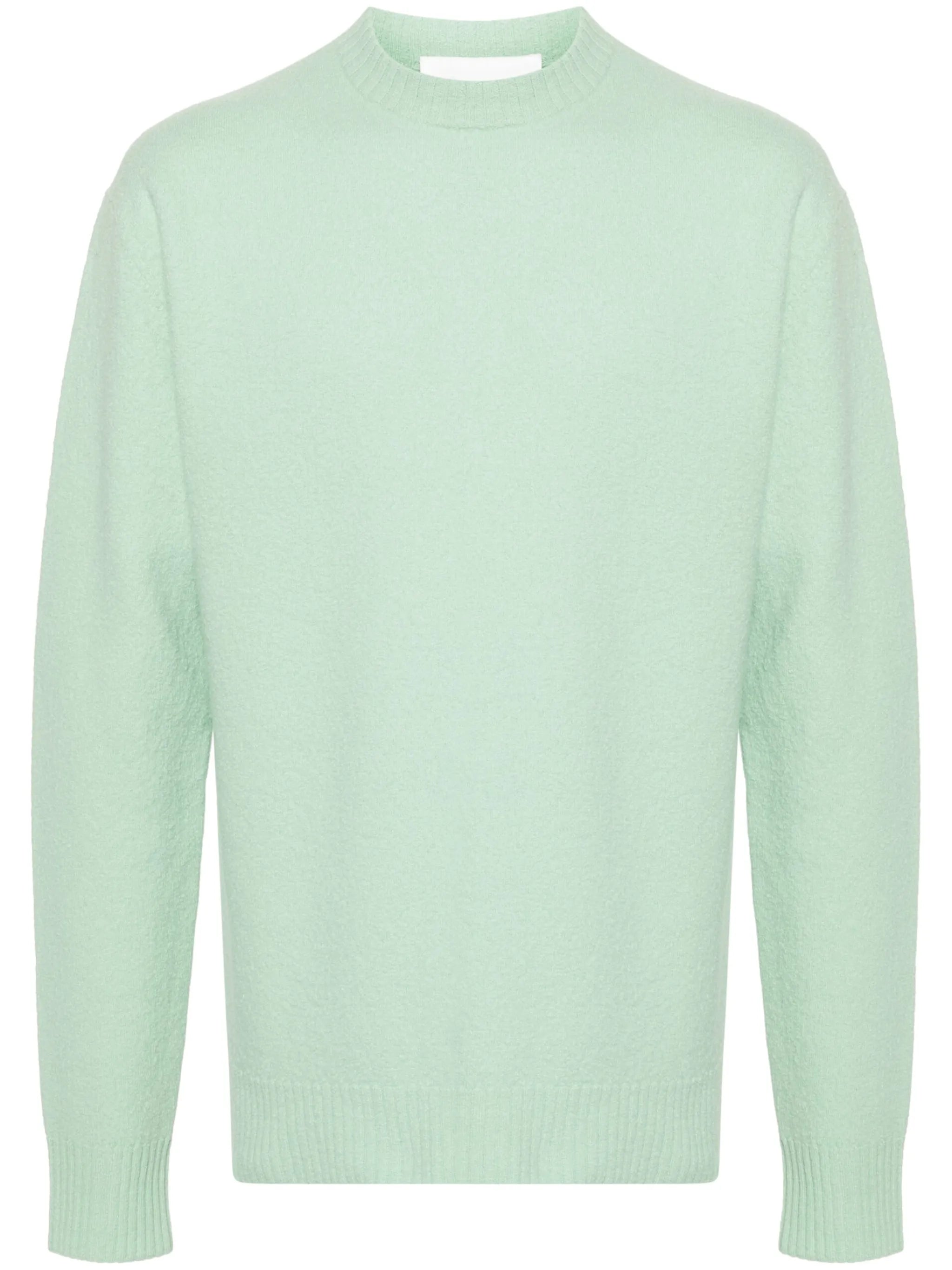 ribbed-trim wool jumper